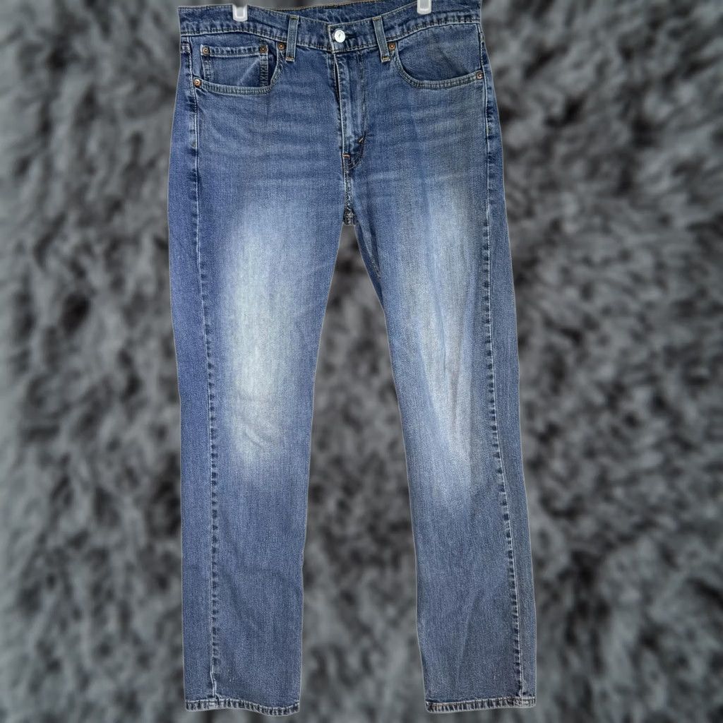 Levi's VINTAGE Levis 514 Jeans Mens 34x34 Blue Denim Straight Leg Whiskered Classic Pants Size US 34 / EU 50 - 1 Thumbnail