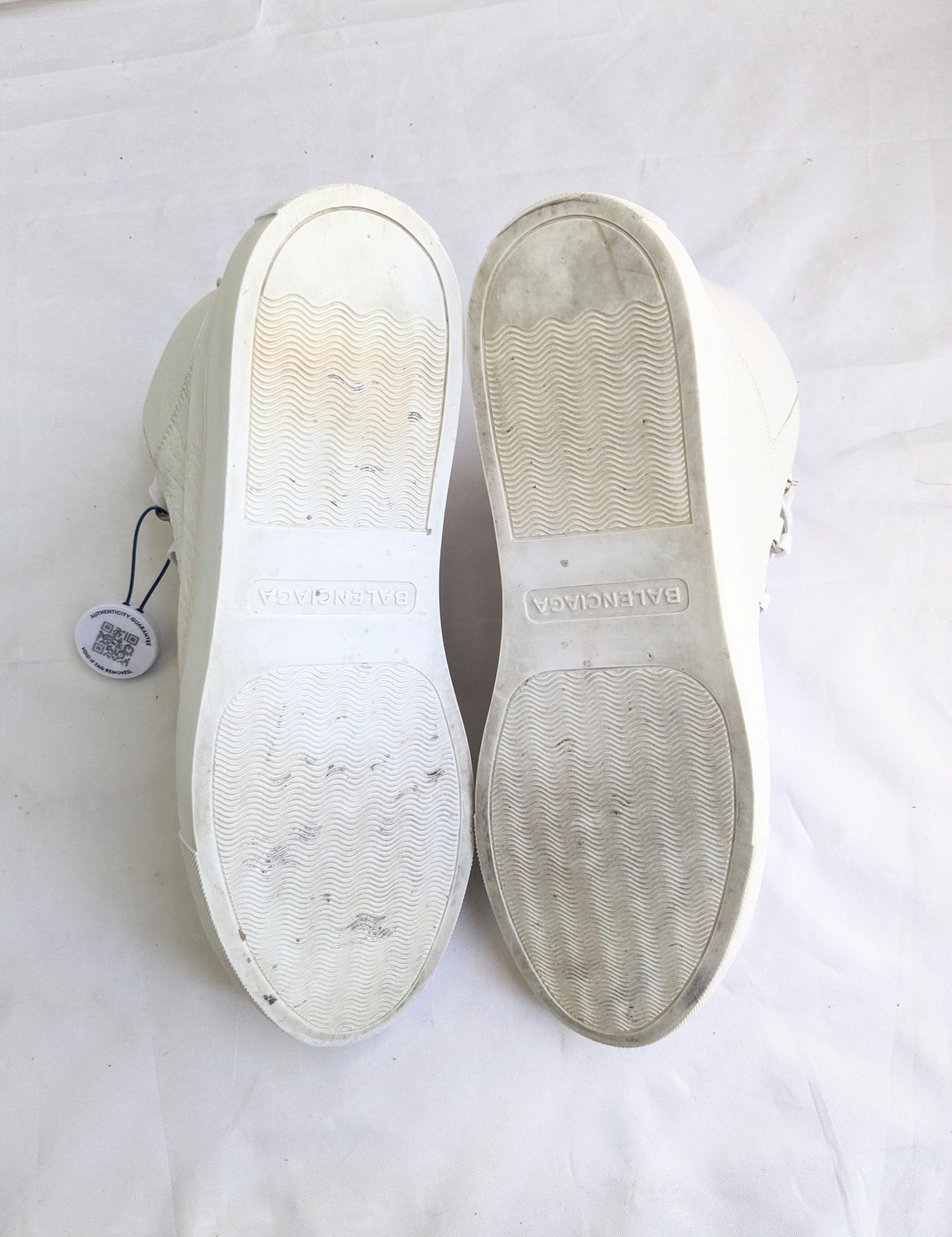 Balenciaga Balenciaga Arena White 10 Leather High Tops Lace Up Size US 10 / EU 43 - 13 Thumbnail