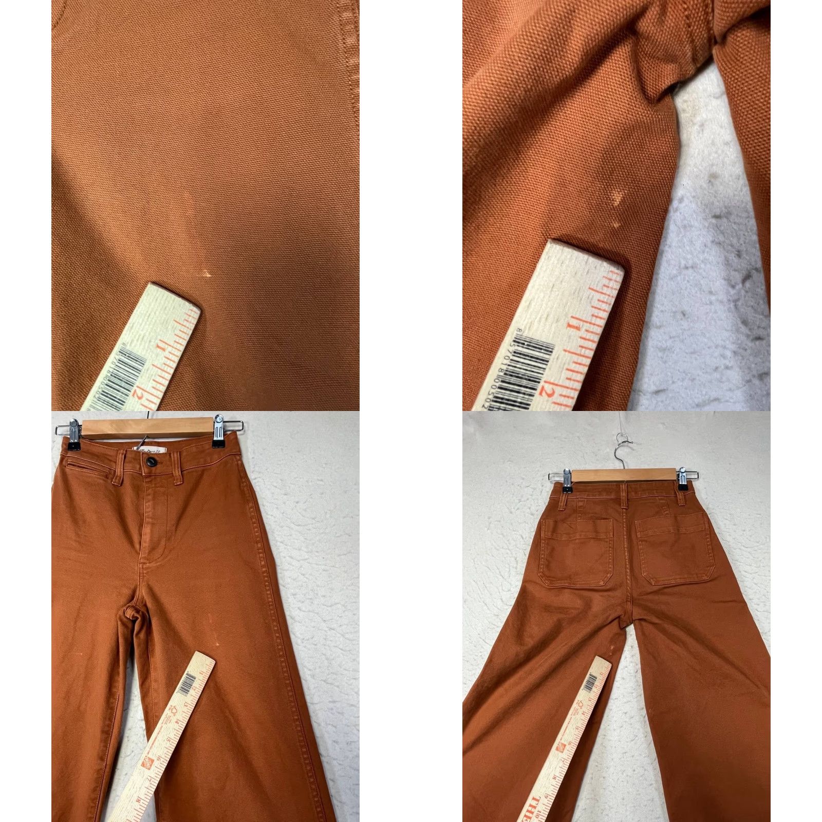 Madewell Madewell Pants Womens 23 Orange Slim Wide-Leg Crop Fit High Rise See Pics Size 40" / US 18 - 9 Thumbnail