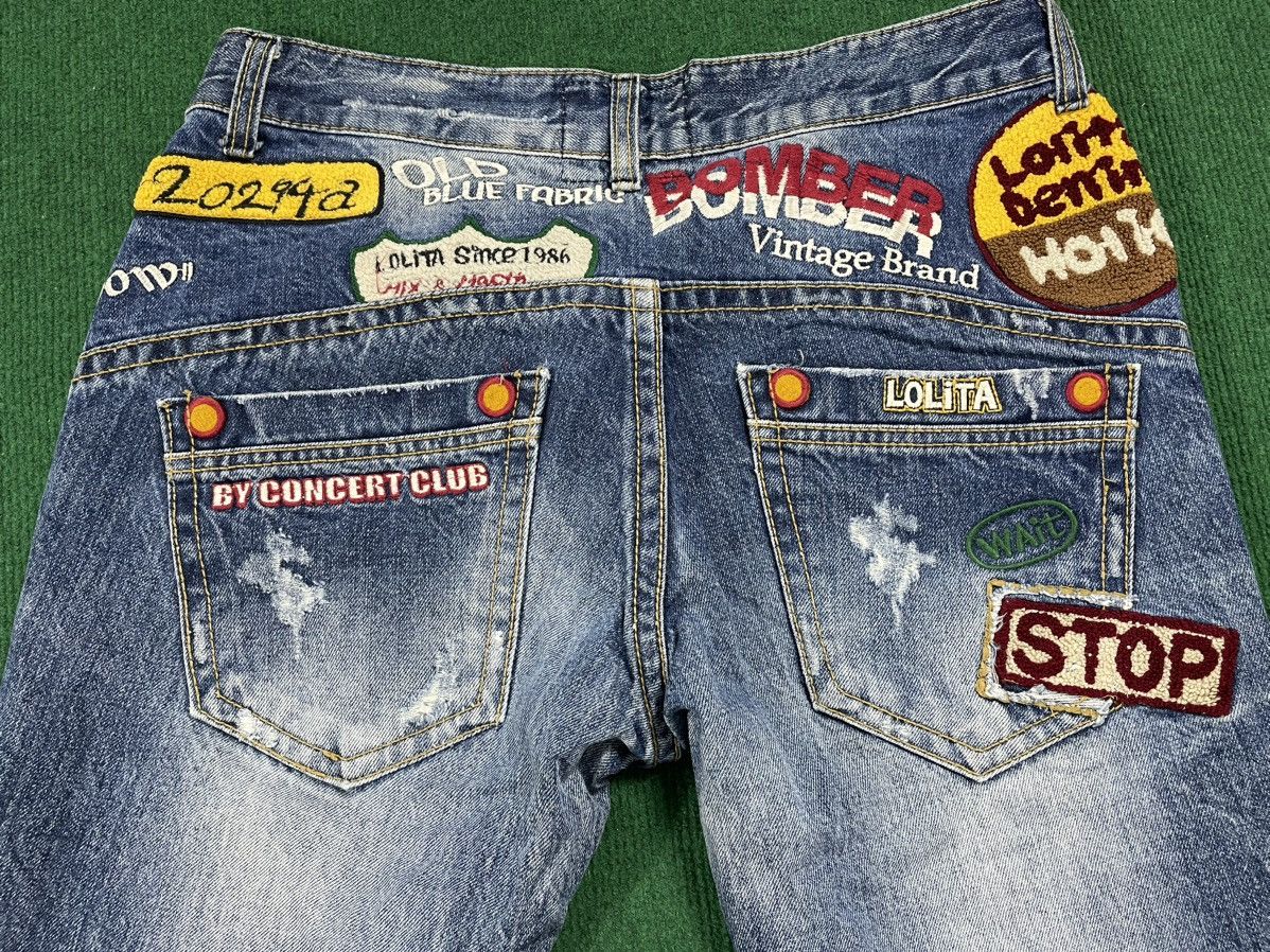 If Six Was Nine × Japanese Brand Distressed Lolita Jeans With Rare Patches Size US 34 / EU 50 - 8 Thumbnail
