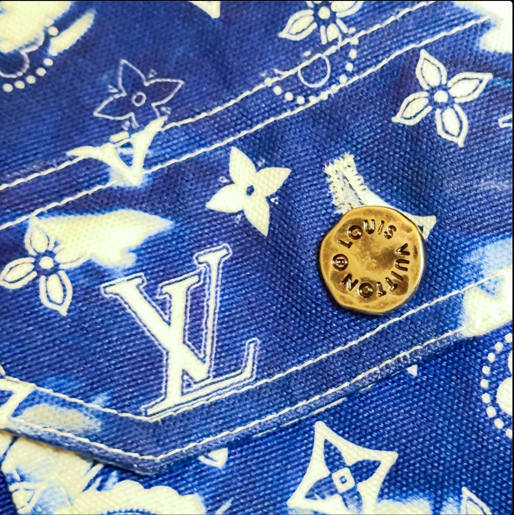 Louis Vuitton Louis Vuitton Bandana Print Leather Denim Jacket Size US M / EU 48-50 / 2 - 9 Thumbnail