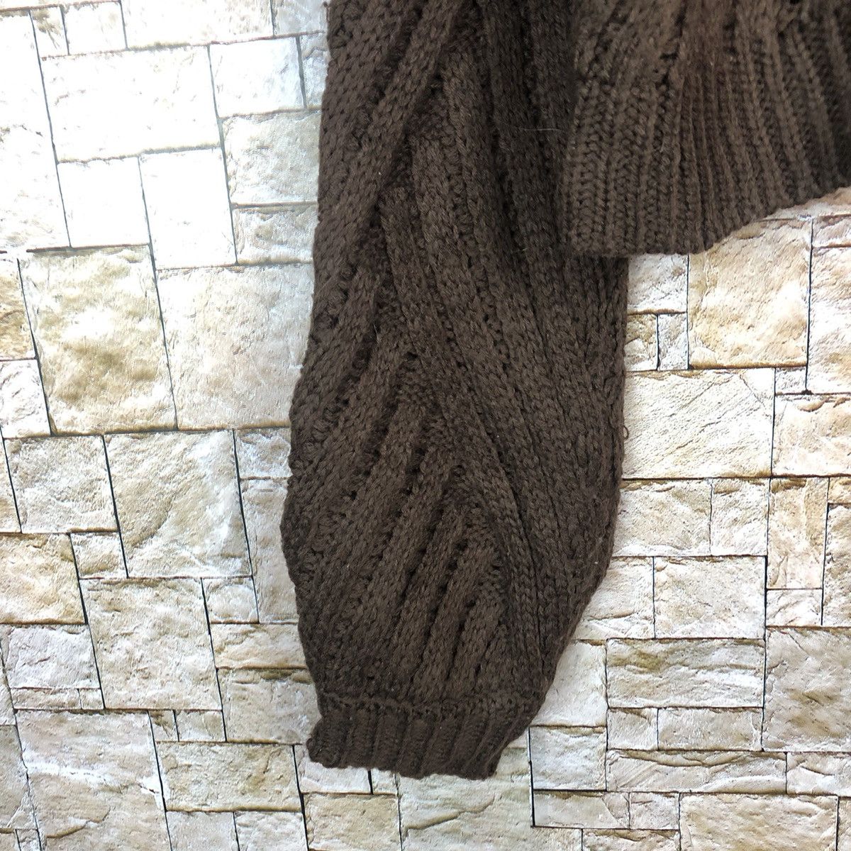 Homespun Knitwear Vanniev Brown Knitwear crop top japan #A476 Size M / US 6-8 / IT 42-44 - 5 Thumbnail
