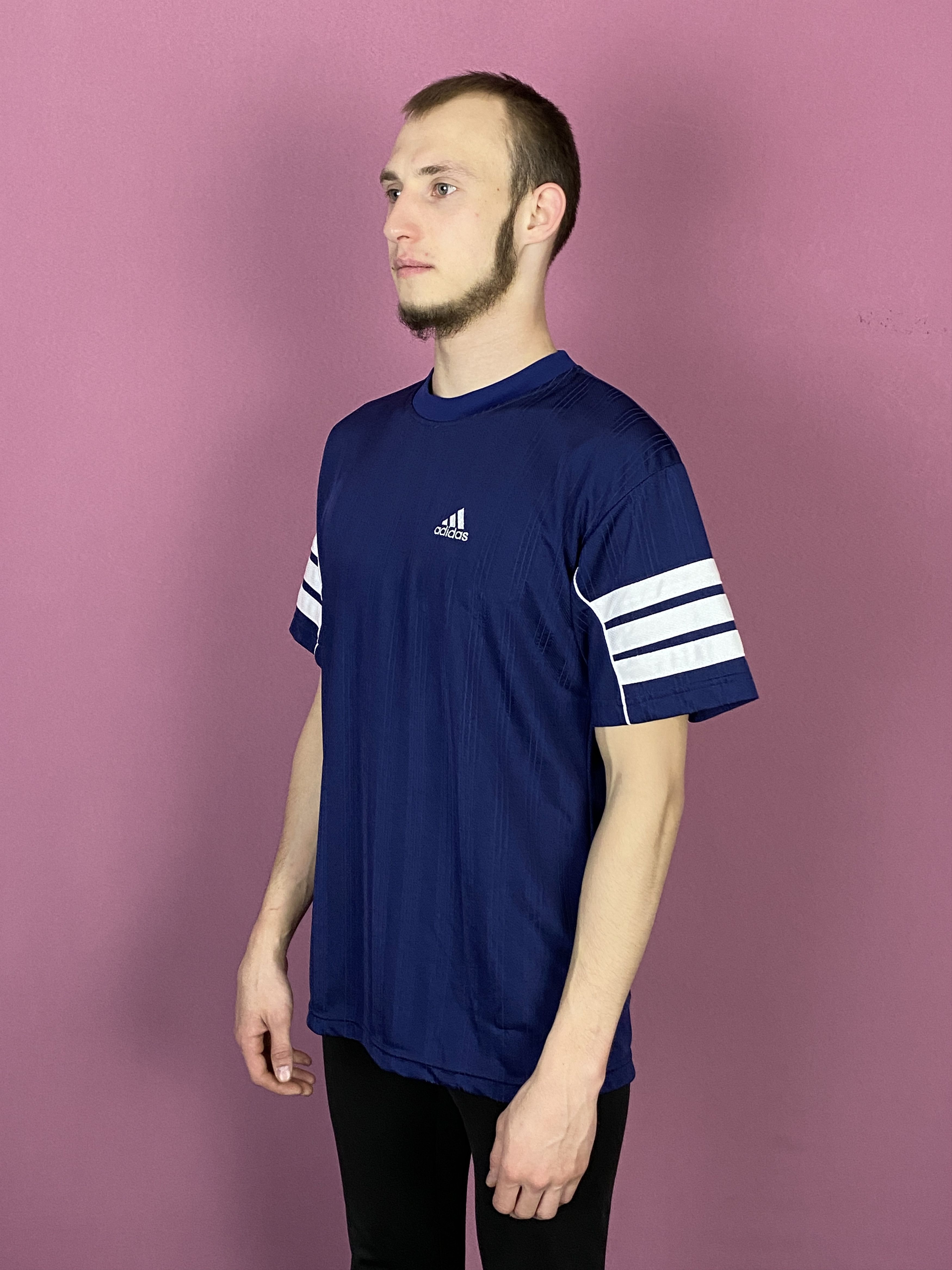 Adidas × Vintage 90s Adidas Vintage Men's T-Shirt - M Size US M / EU 48-50 / 2 - 2 Thumbnail
