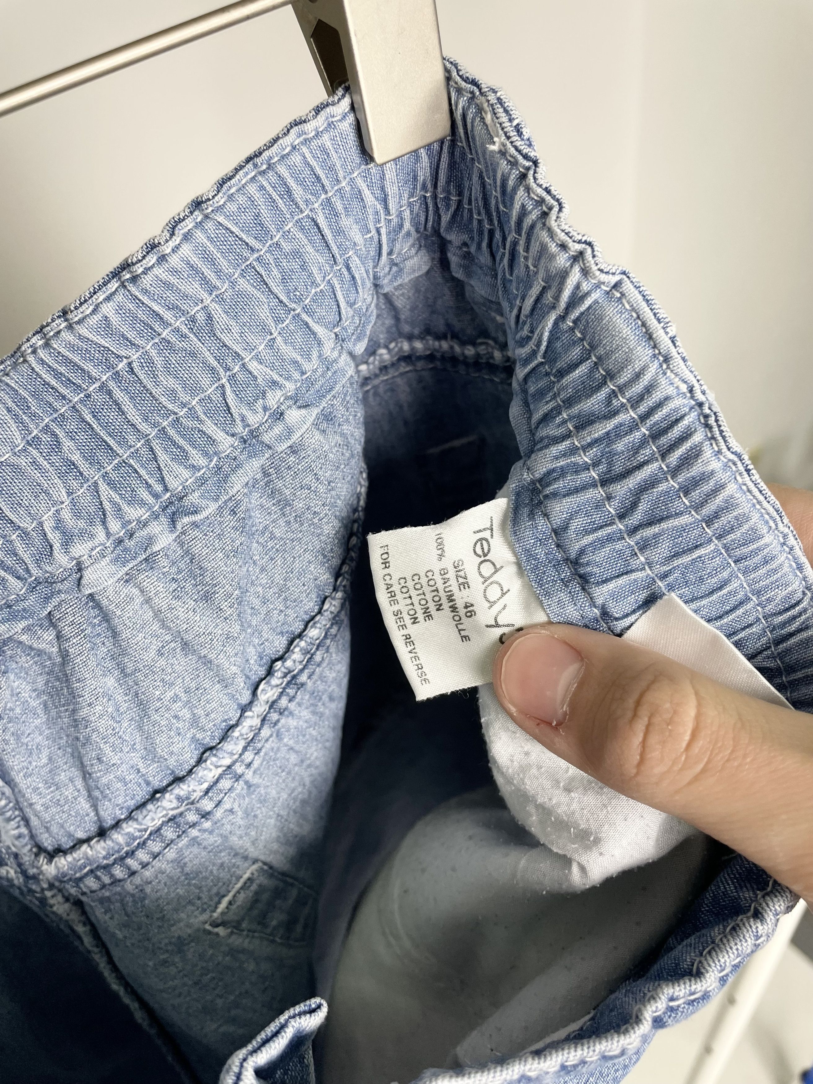 Teddy Fresh Teddy`s ( Size 36 ) Vintage Light Blue denim Shorts Jorts Size US 36 / EU 52 - 9 Thumbnail