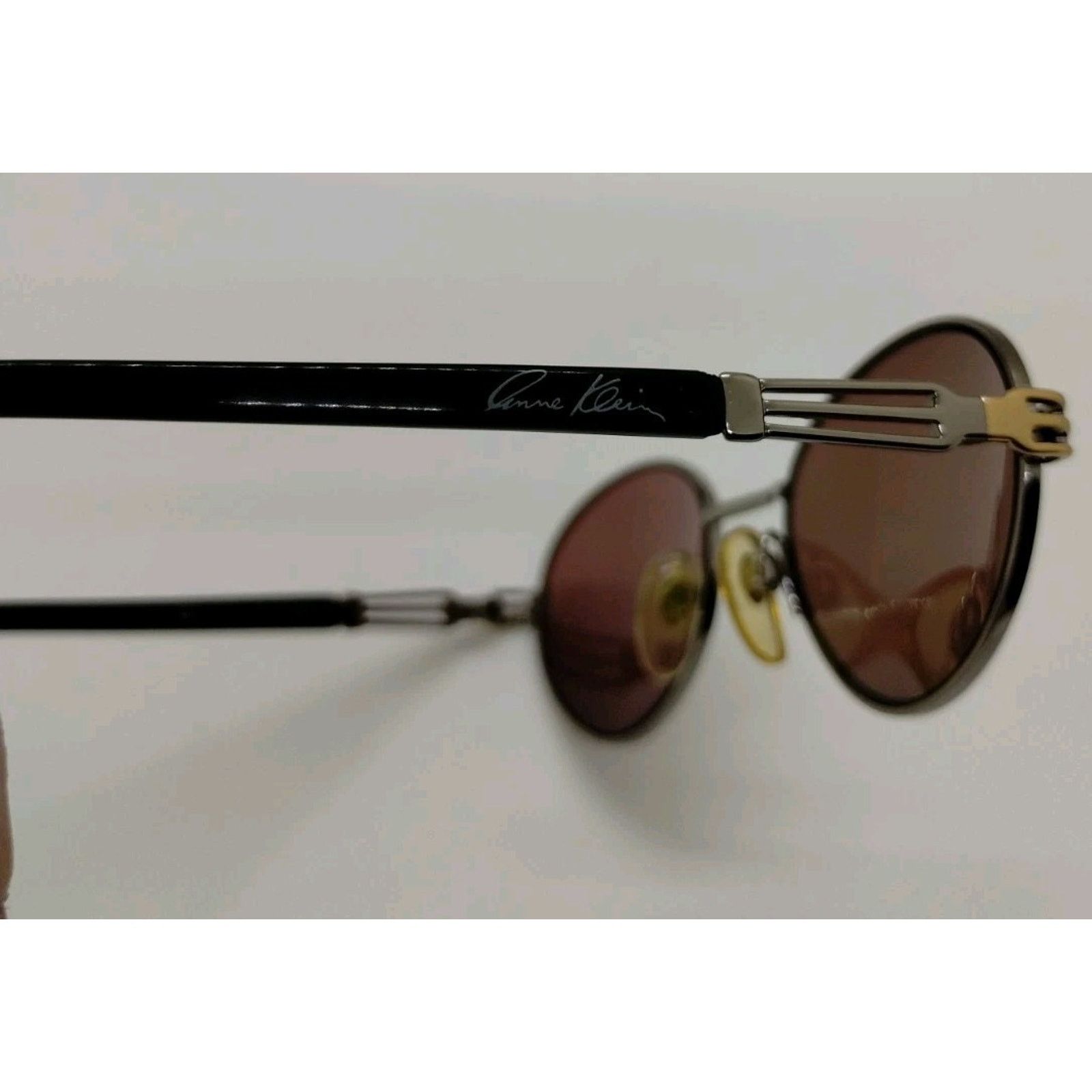 Anne Klein Anne Klein Eyeglass Frames 2002 Gunmetal Gray Frame Size ONE SIZE - 10 Thumbnail