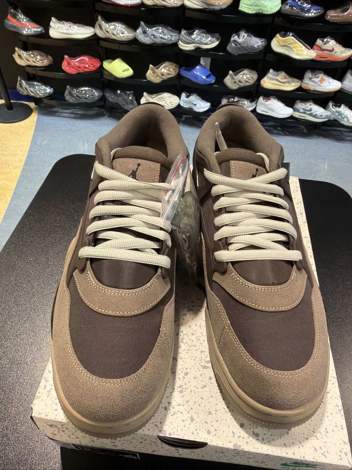 Jordan Brand Air Jordan 4 RM 'Ironstone' Travis Brown Sneakers, Size 13 Size US 13 / EU 46 - 13 Thumbnail