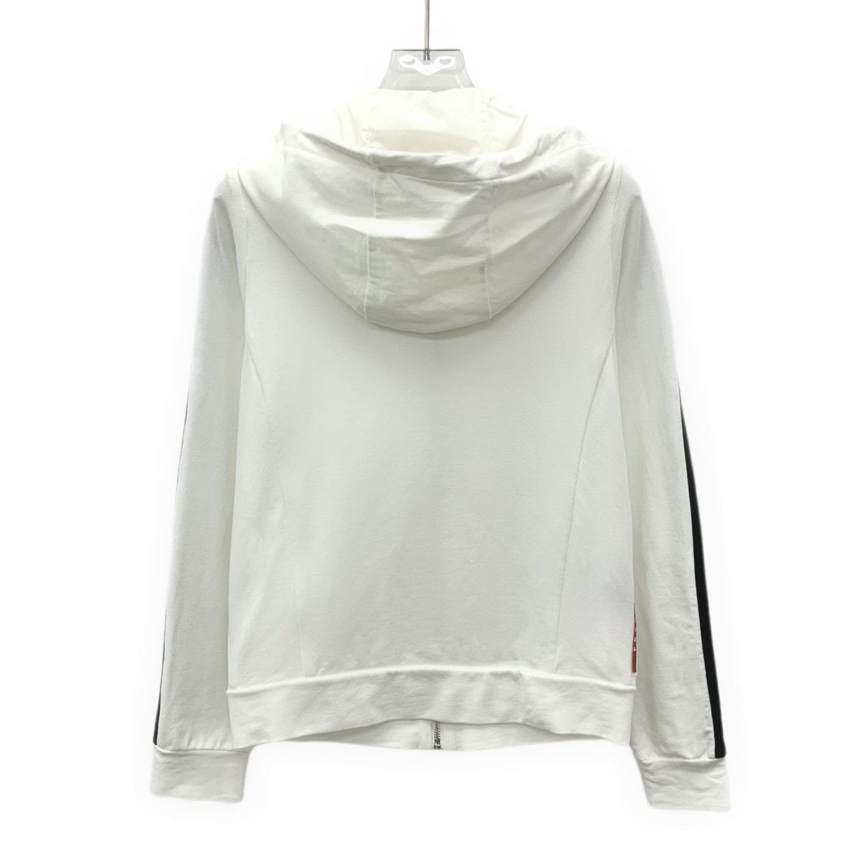 Prada Prada White Side Stripe Cotton Hooded Tracksuit K26WX Size S / US 4 / IT 40 - 2 Thumbnail