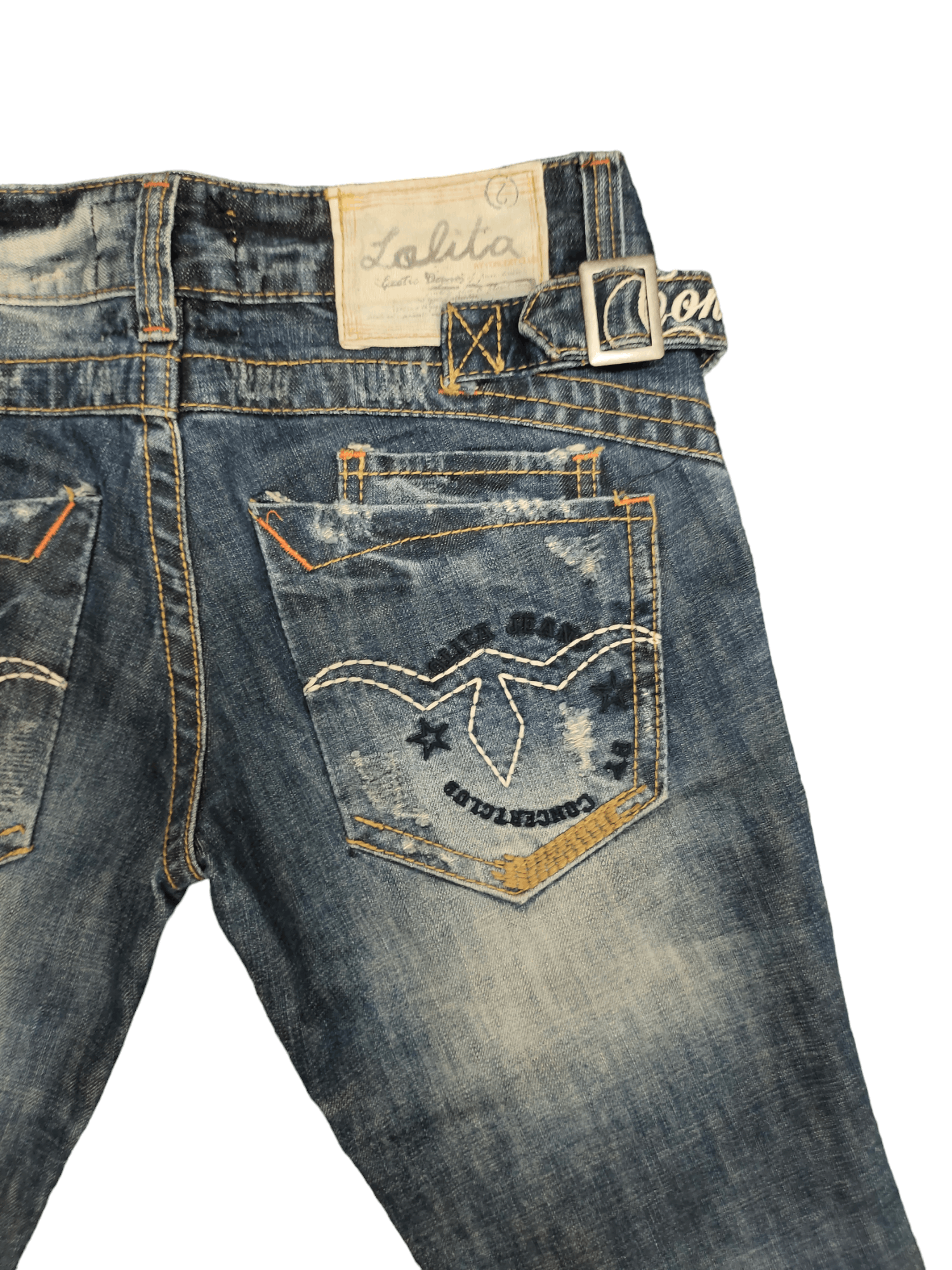 If Six Was Nine Flare Jeans Lolita Clawmark Distressed Denim Boot Cut Size US 27 - 6 Thumbnail