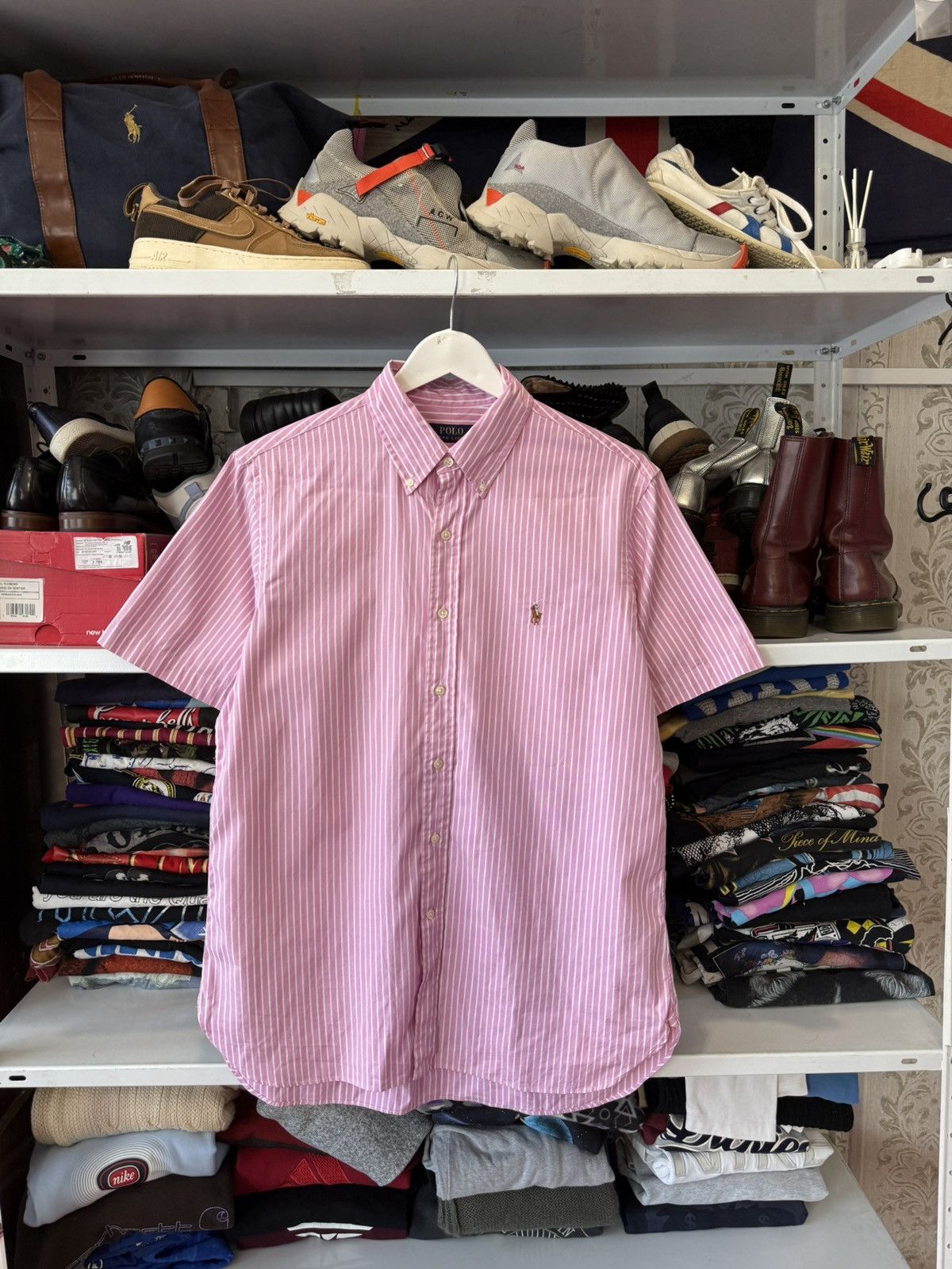 Polo Ralph Lauren Vintage RALPH LAUREN Striped Short Sleeved Shirt Rare Size US XL / EU 56 / 4 - 1 Thumbnail