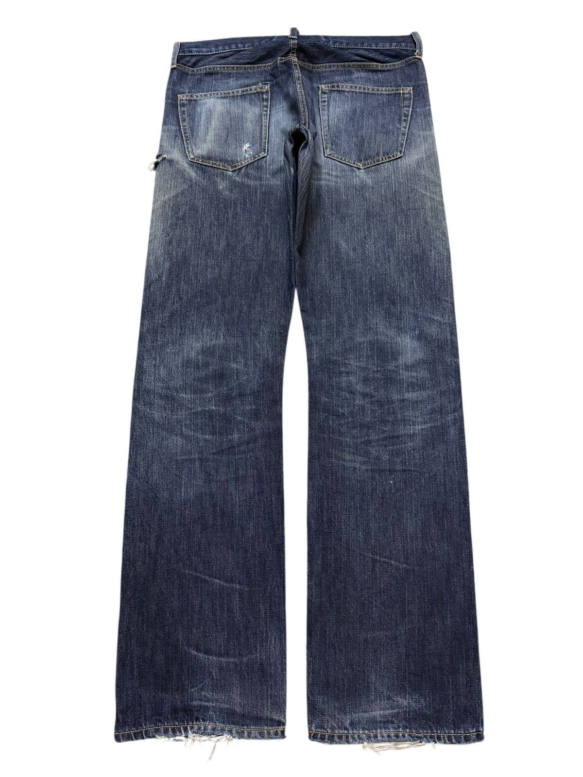 GU Vintage Y2K Japanese GU Faded Wash Distressed Straight Leg Size US 32 / EU 48 - 2 Thumbnail