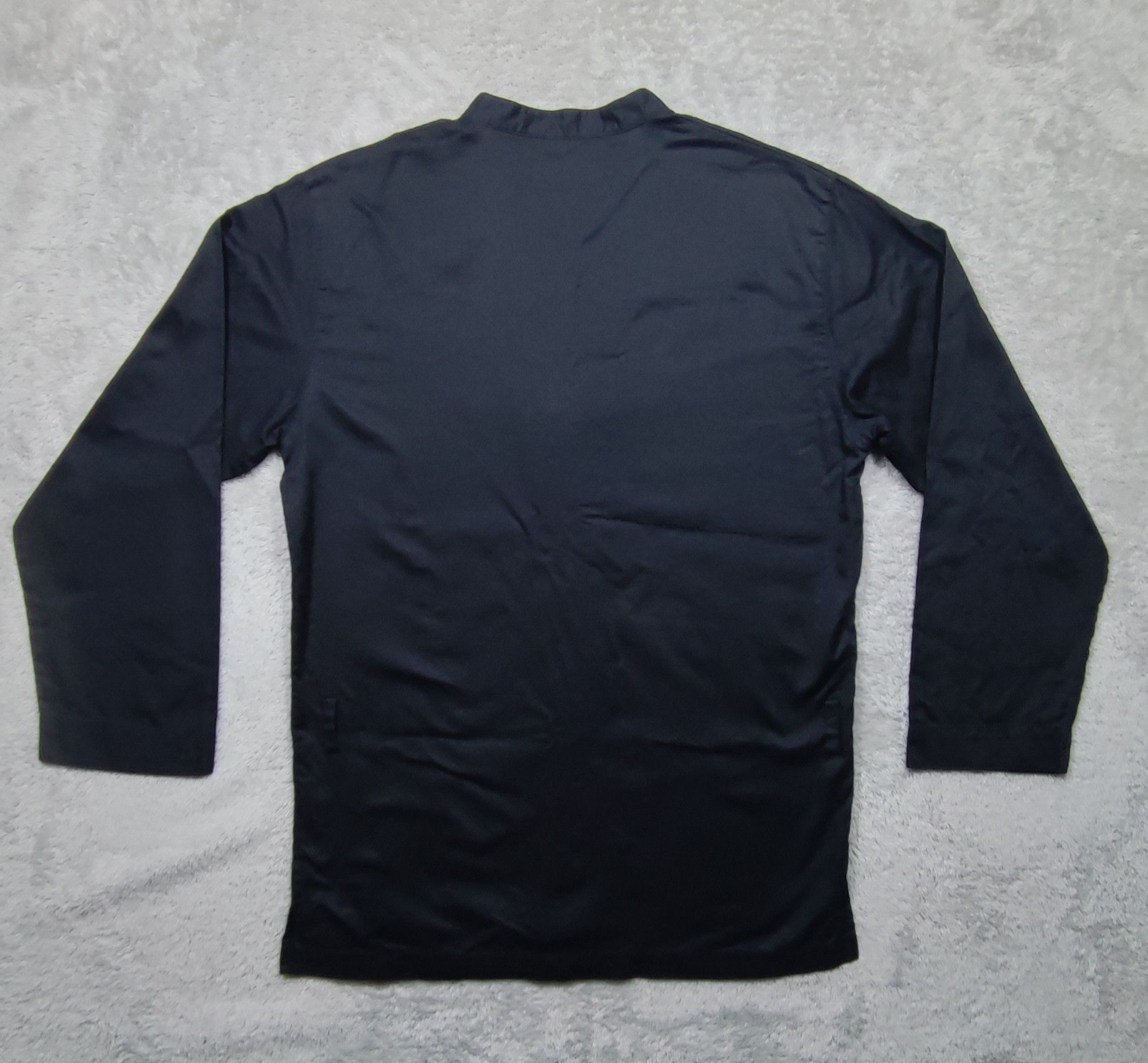 Designer × Yves Saint Laurent YVES SAINT LAURENT BLACK V-NECK BUTTON-UP SHIRT Size M / US 6-8 / IT 42-44 - 2 Thumbnail