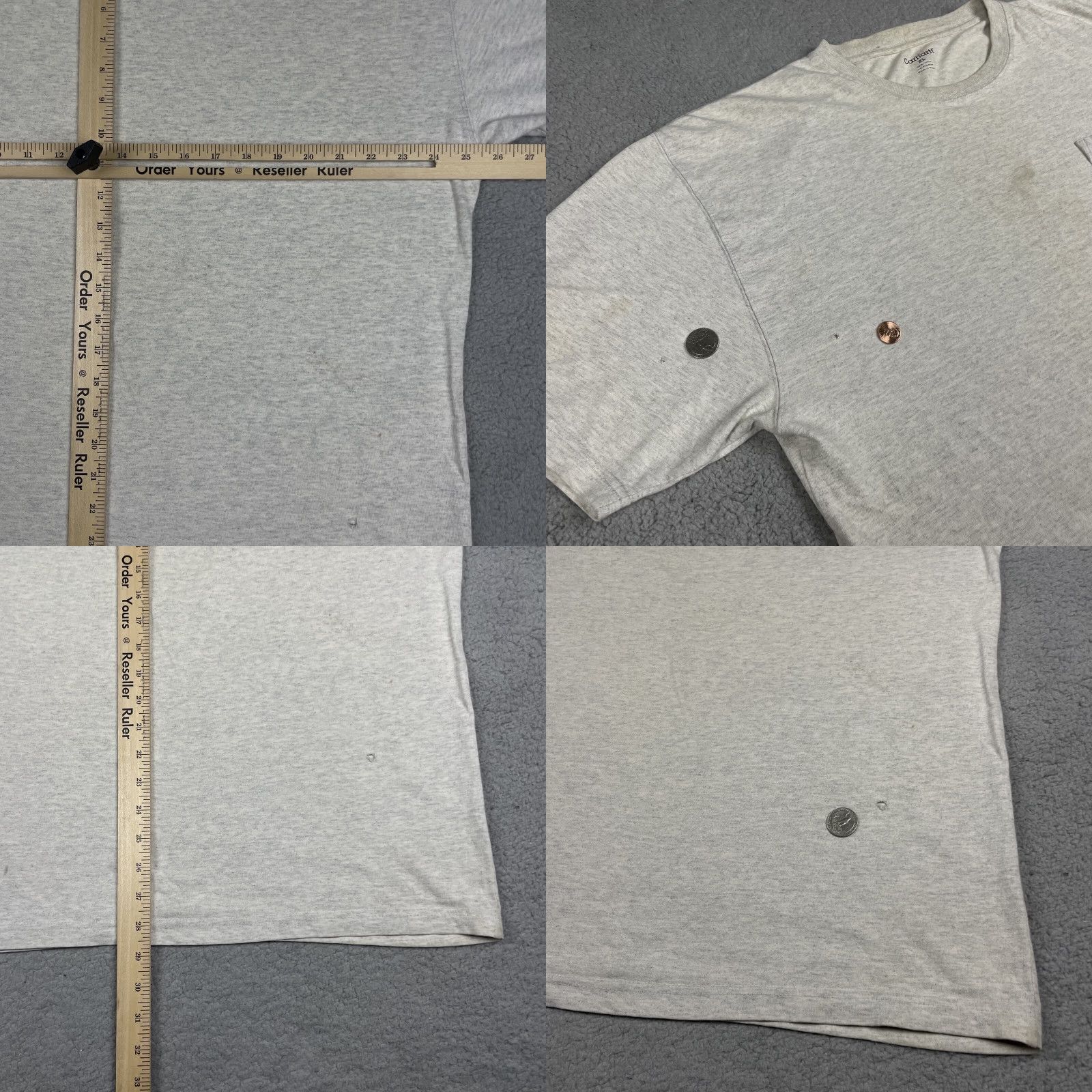 Carhartt Carhartt Shirt Adult XL Gray Pocket Thrashed 90s T-Shirt Mens Bagged Logo Cotton Short Sleeve Crew Neck Pockets Vintage No Size US XL / EU 56 / 4 - 8 Thumbnail