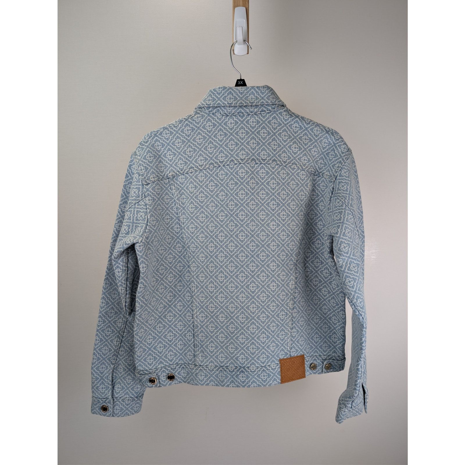 Casablanca o1rshd1 Monogram Denim Jacket in Blue Size US M / EU 48-50 / 2 - 11 Thumbnail