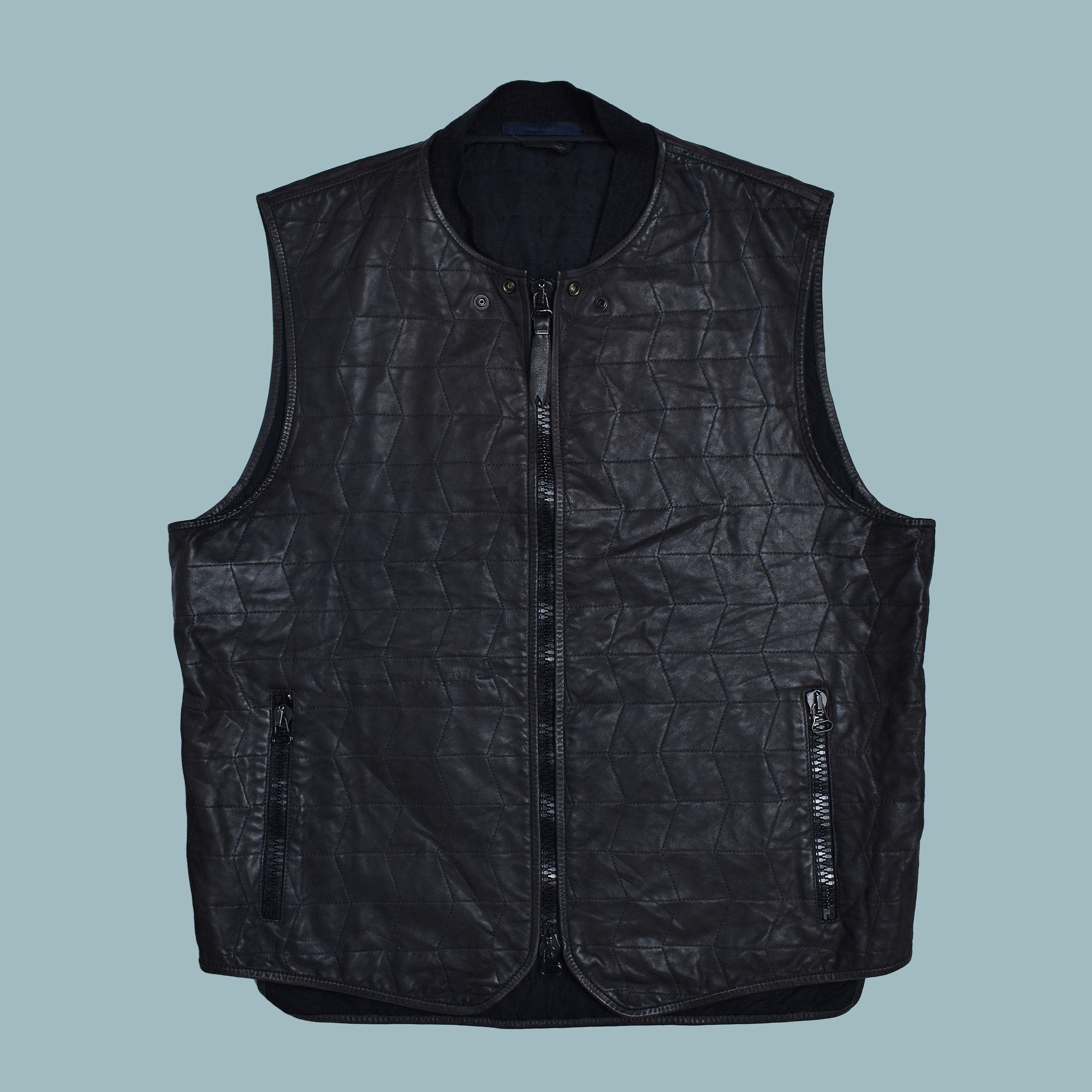 Lanvin LANVIN QUILTED LAMBSKIN LEATHER VEST LIKE NEW MADE IN ITALY Size US XL / EU 56 / 4 - 1 Thumbnail