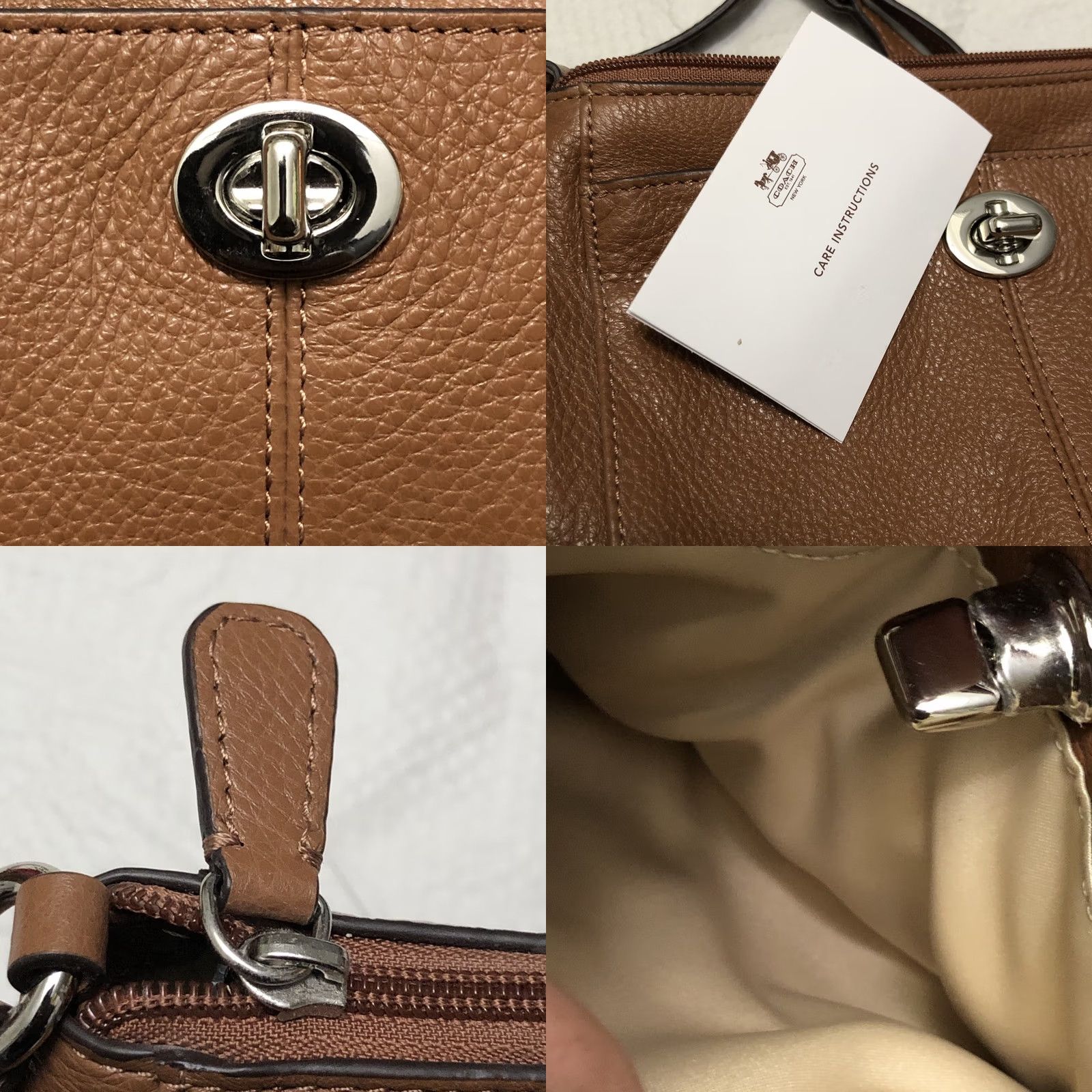 Coach Coach Swingpack Small Crossbody Leather Pebbled Caramel Brown Silver Hardware Women Size S / US 4 / IT 40 - 8 Thumbnail