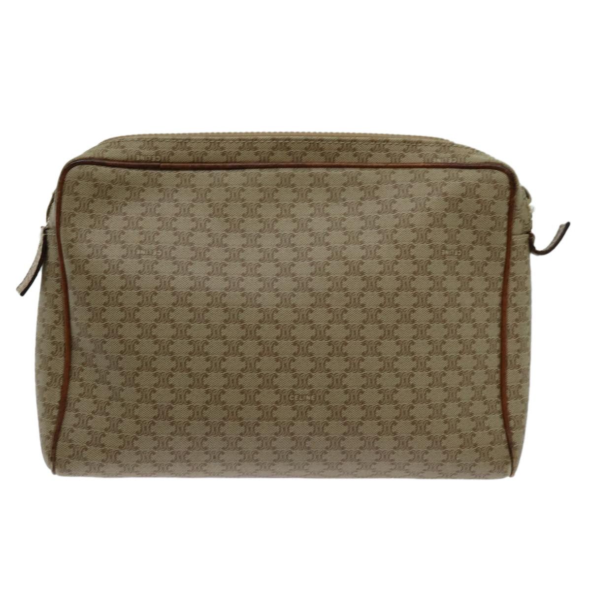 Celine CELINE Macadam Canvas Clutch Bag Beige Size ONE SIZE - 2 Thumbnail