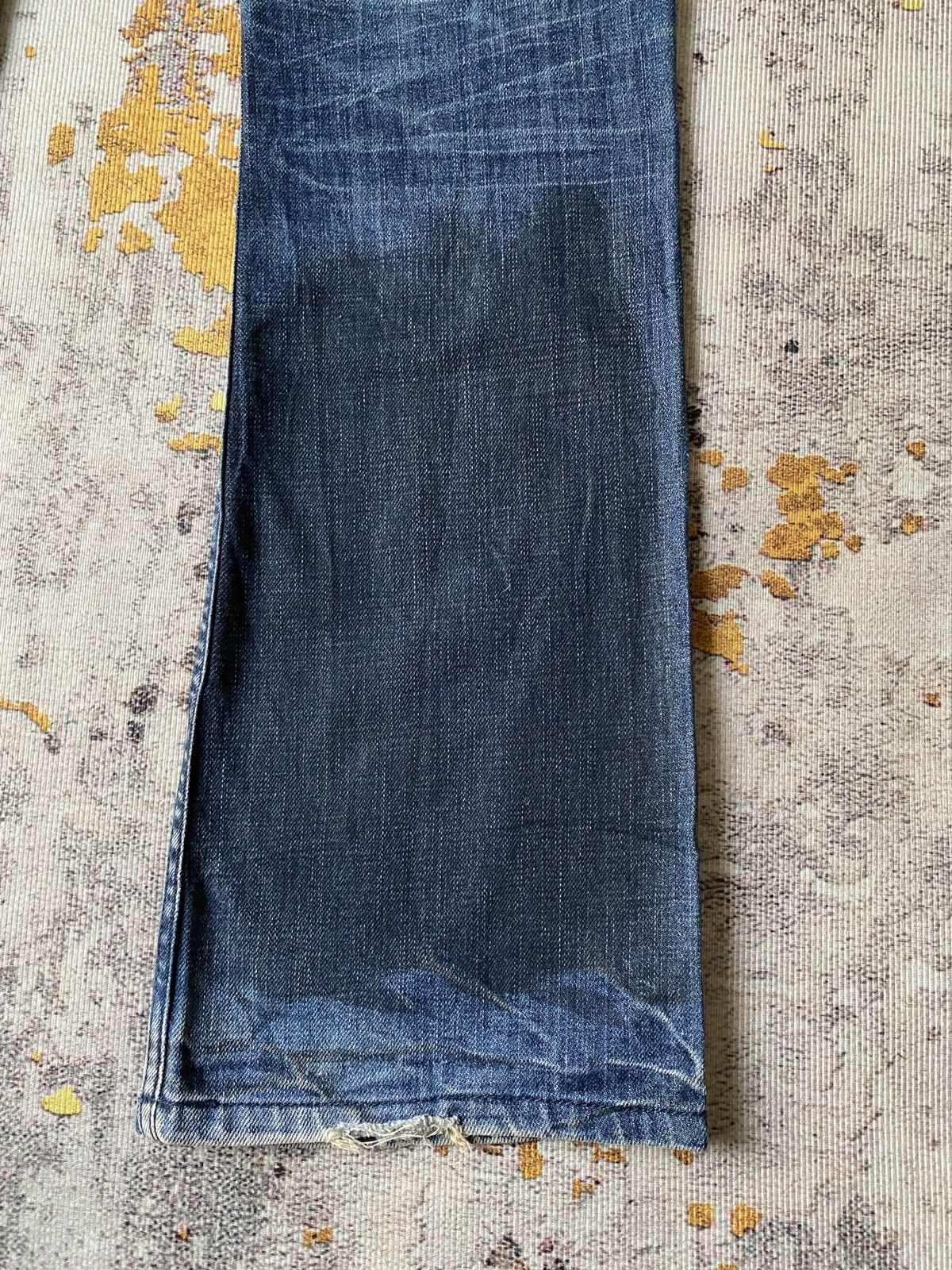 Tornado Mart Midas Waxed Claw Mark Distressed Flare Design Denim Size US 30 / EU 46 - 15 Thumbnail