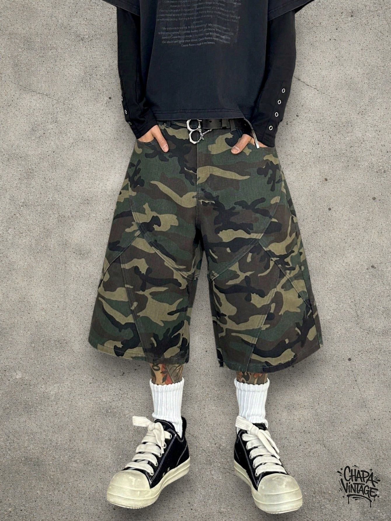 Vintage Camo military shorts Size US 34 / EU 50 - 4 Thumbnail