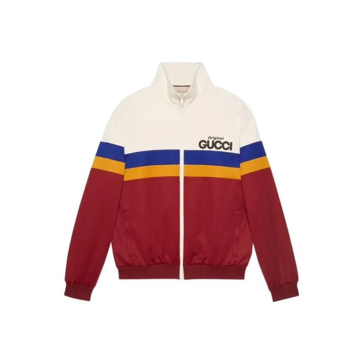 Gucci Gucci SS22 Logo Print Knit Jacket for Men Size US M / EU 48-50 / 2 - 1 Thumbnail