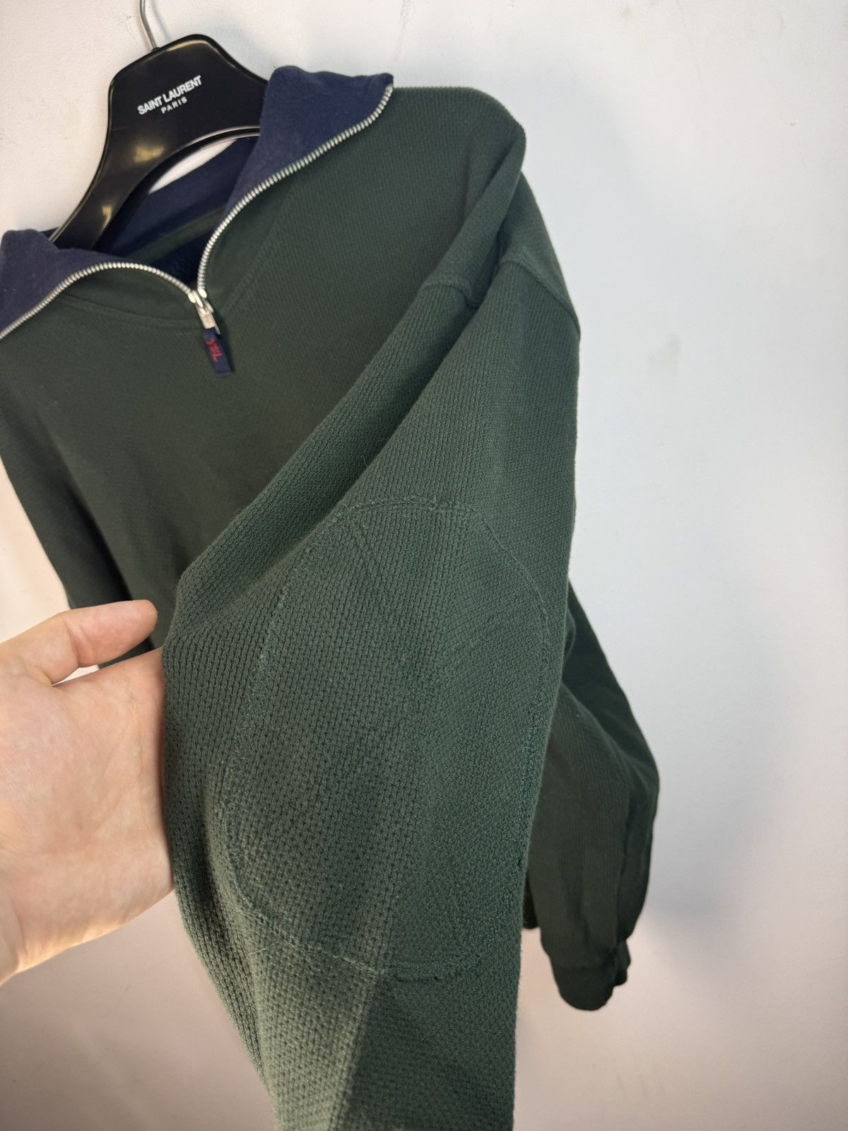 Yves Saint Laurent 90s YSL Sweatshirt 1/4 Quarter Zip Sweater Old Money Vintage Size US XL / EU 56 / 4 - 7 Thumbnail
