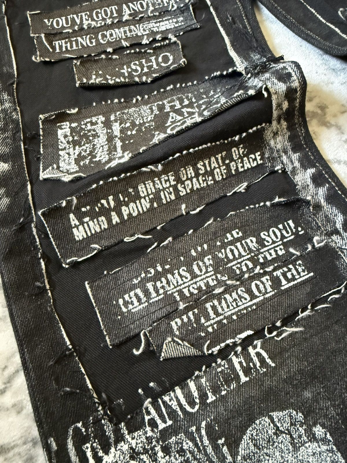 Japanese Brand Rare Bernings Sho Poems Riot Studded Flared Jeans Japan Size US 30 / EU 46 - 12 Thumbnail