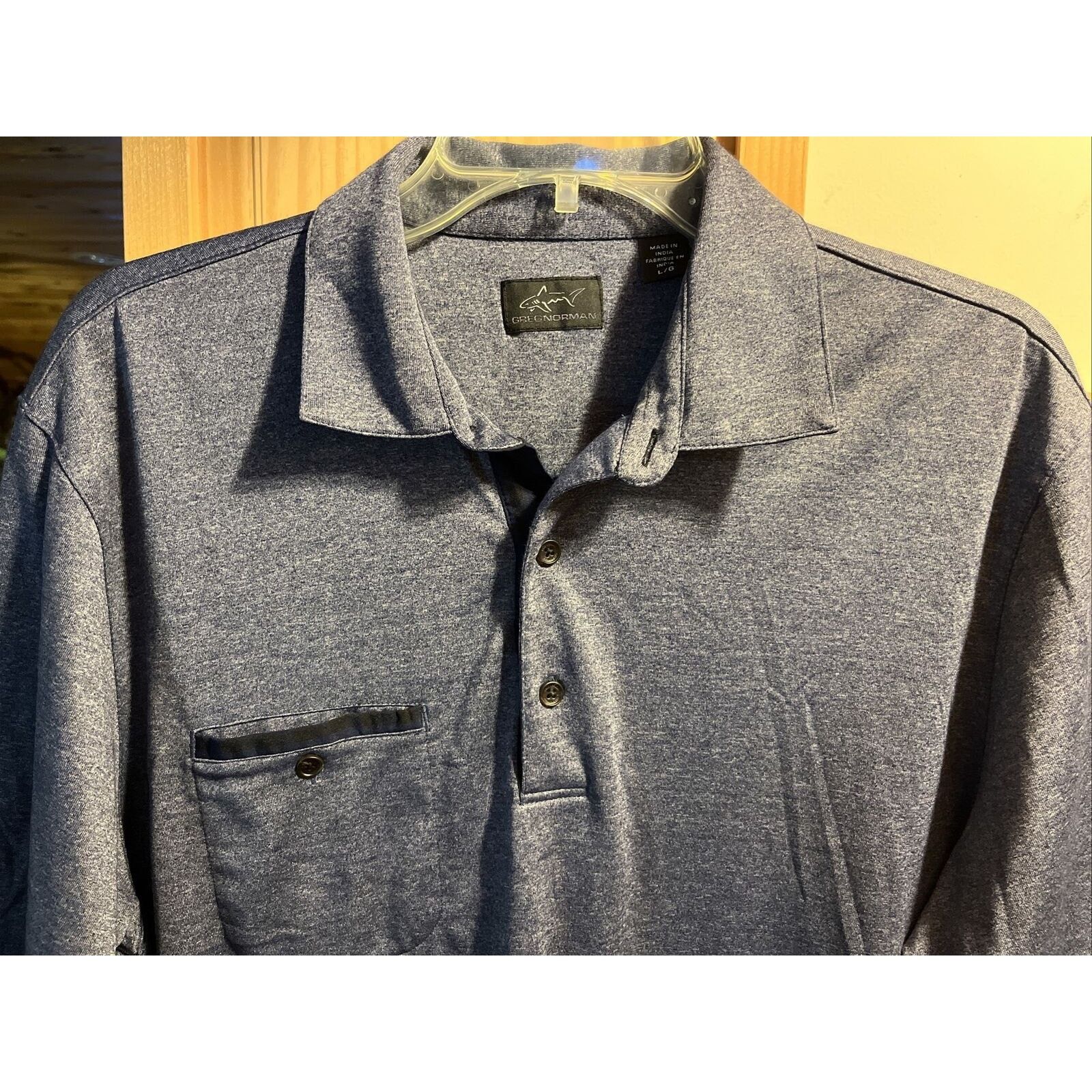 Greg Norman Greg Norman Men’s Large Gray SS Cotton Polyester Polo Shirt Size US L / EU 52-54 / 3 - 4 Thumbnail