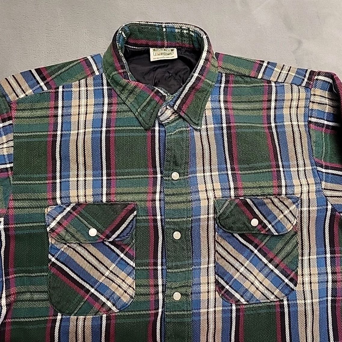 Vintage VINTAGE Five Brother Flannel Shirt Jacket Mens L Green Plaid Quilted Lined Workwear Grunge Size US L / EU 52-54 / 3 - 5 Thumbnail