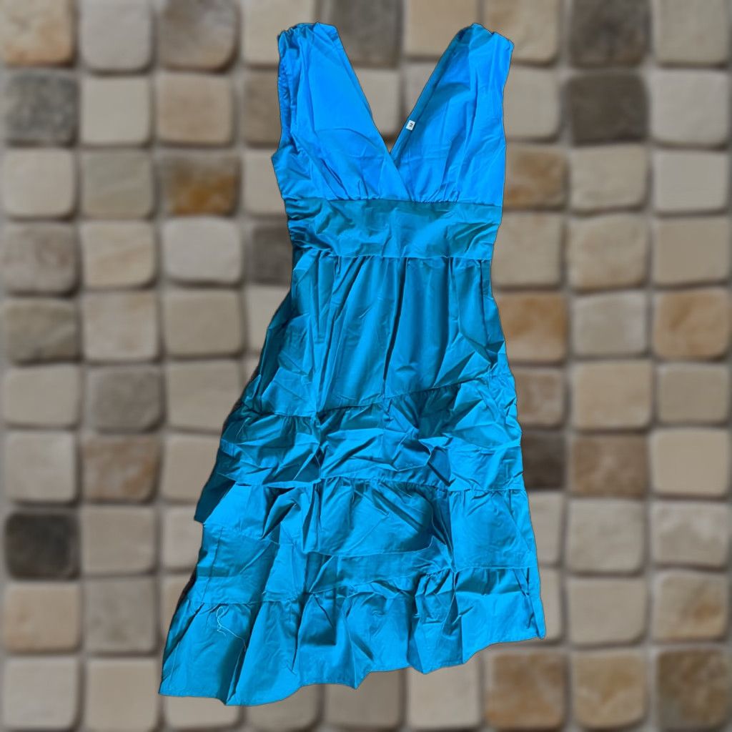 blue pink and white dress Cabana Life - Seaside Smocked Waist Dress - Blue
