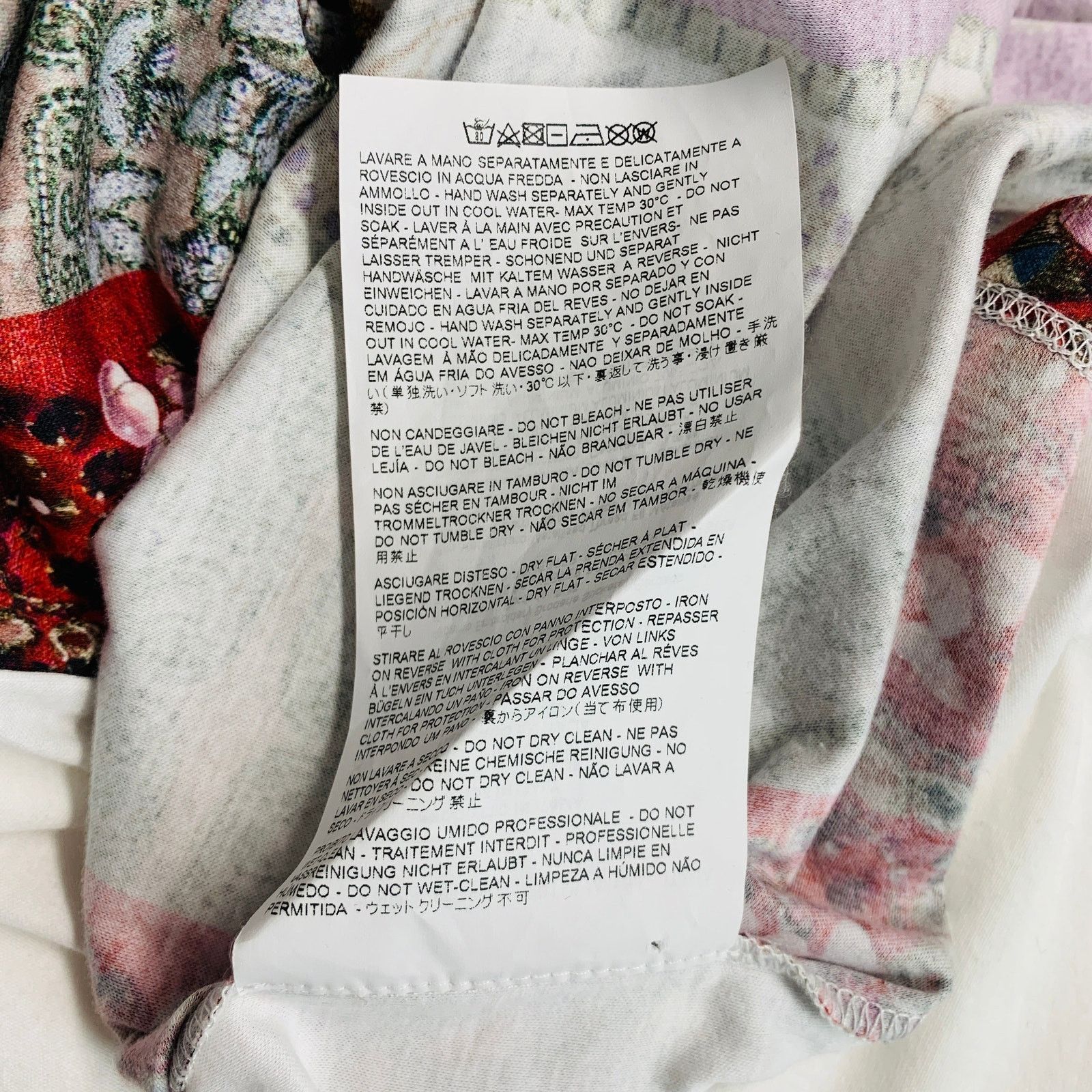 Etro White Multi-Color Cotton Rhinestones Short Sleeve Casual Top Size S / US 4 / IT 40 - 7 Thumbnail