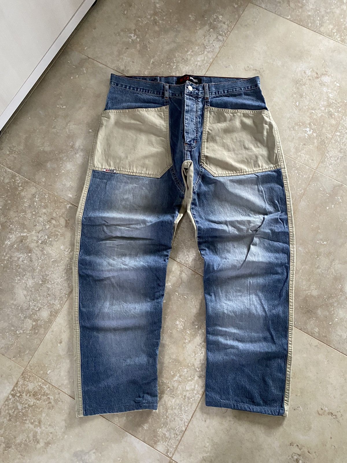 Diesel Vintage Diesel Hybrid Baggy Muddy Denim Japanese Washed Y2K Size US 38 / EU 54 - 1 Thumbnail
