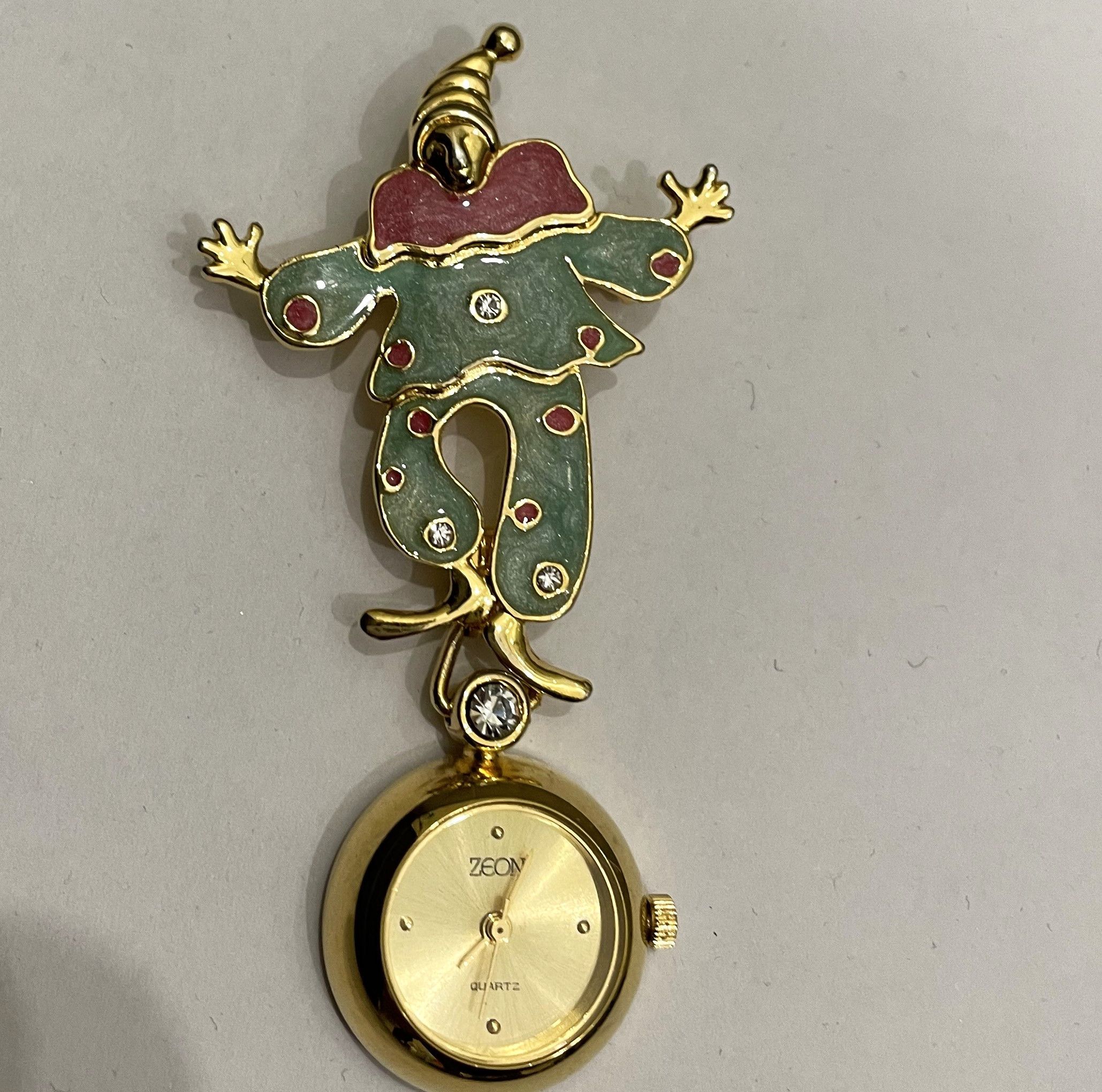 Other Brooch Watch 1980s Zenzi Clown . Size ONE SIZE - 1 Thumbnail