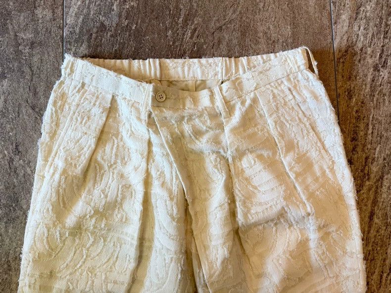 Issey Miyake Issey Miyake White jacquard fabric trousers Size US 32 / EU 48 - 5 Thumbnail