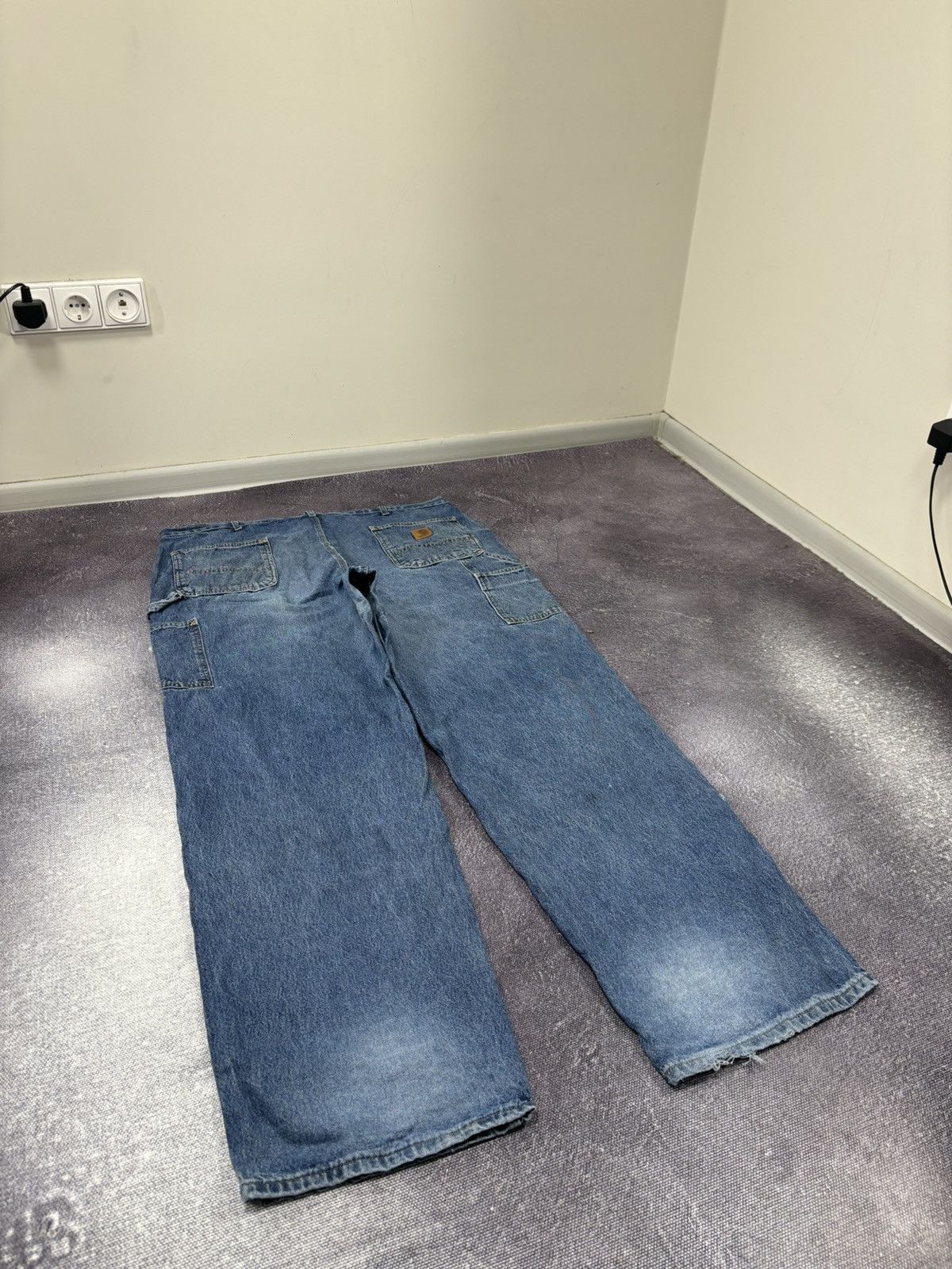 Carhartt Vintage 90s Carhartt USA Blue Denim Work Hype Baggy Jeans Size US 42 / EU 58 - 4 Thumbnail
