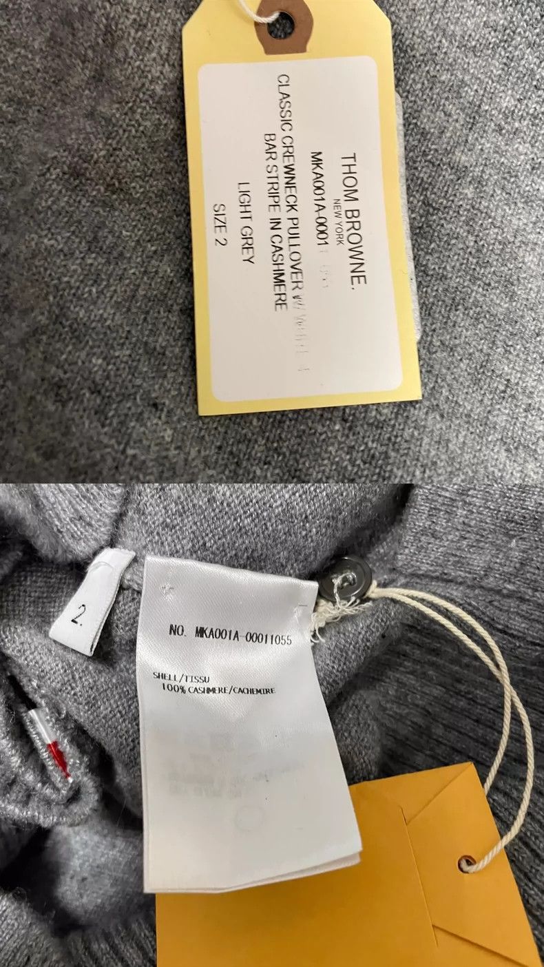 Thom Browne Classic Crewneck Pullover in Light Grey-dmc Size US M / EU 48-50 / 2 - 1 Thumbnail