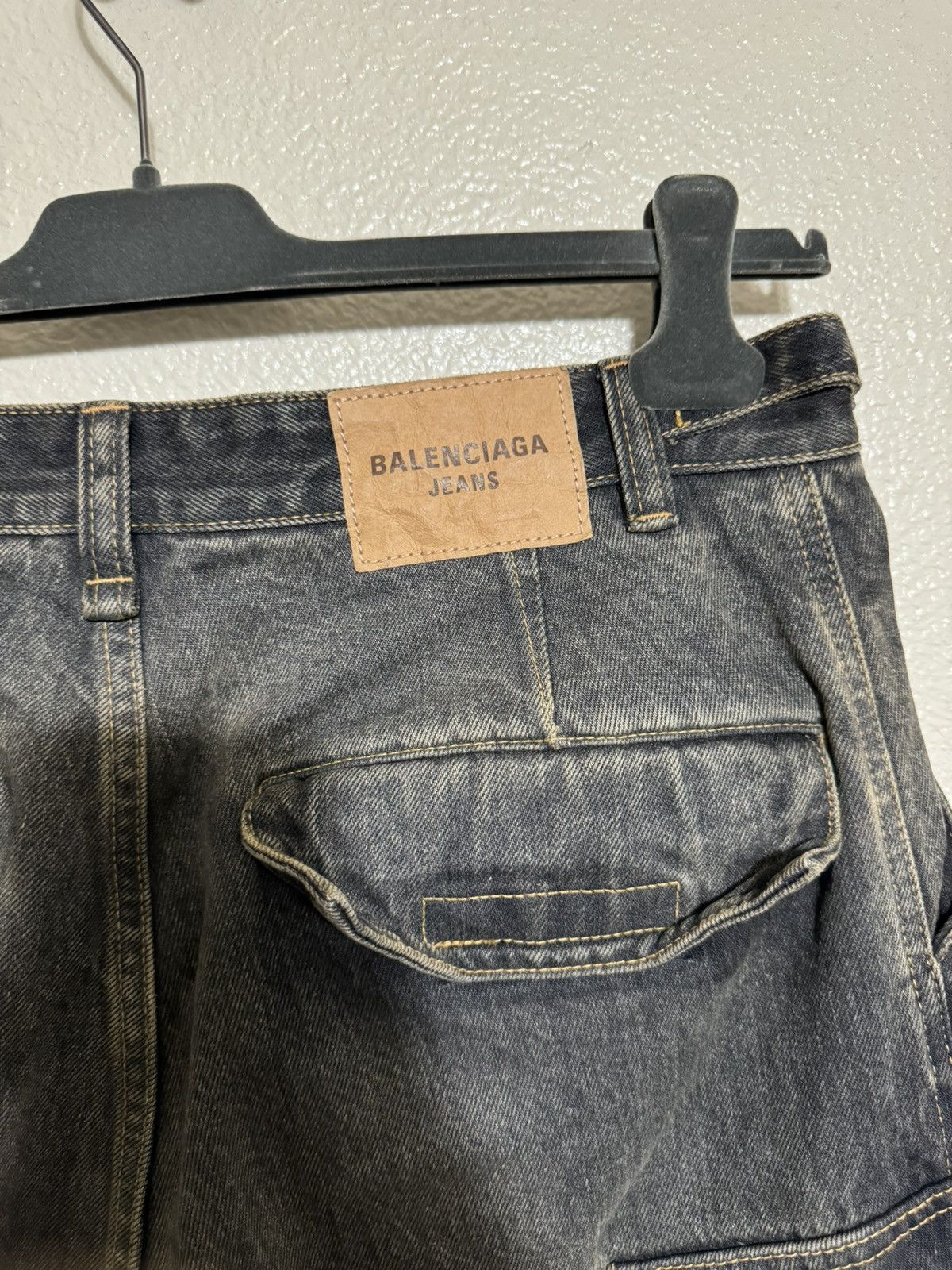 Balenciaga SS24 Balenciaga Japanese Denim Cargo Pants Size US 31 - 4 Thumbnail