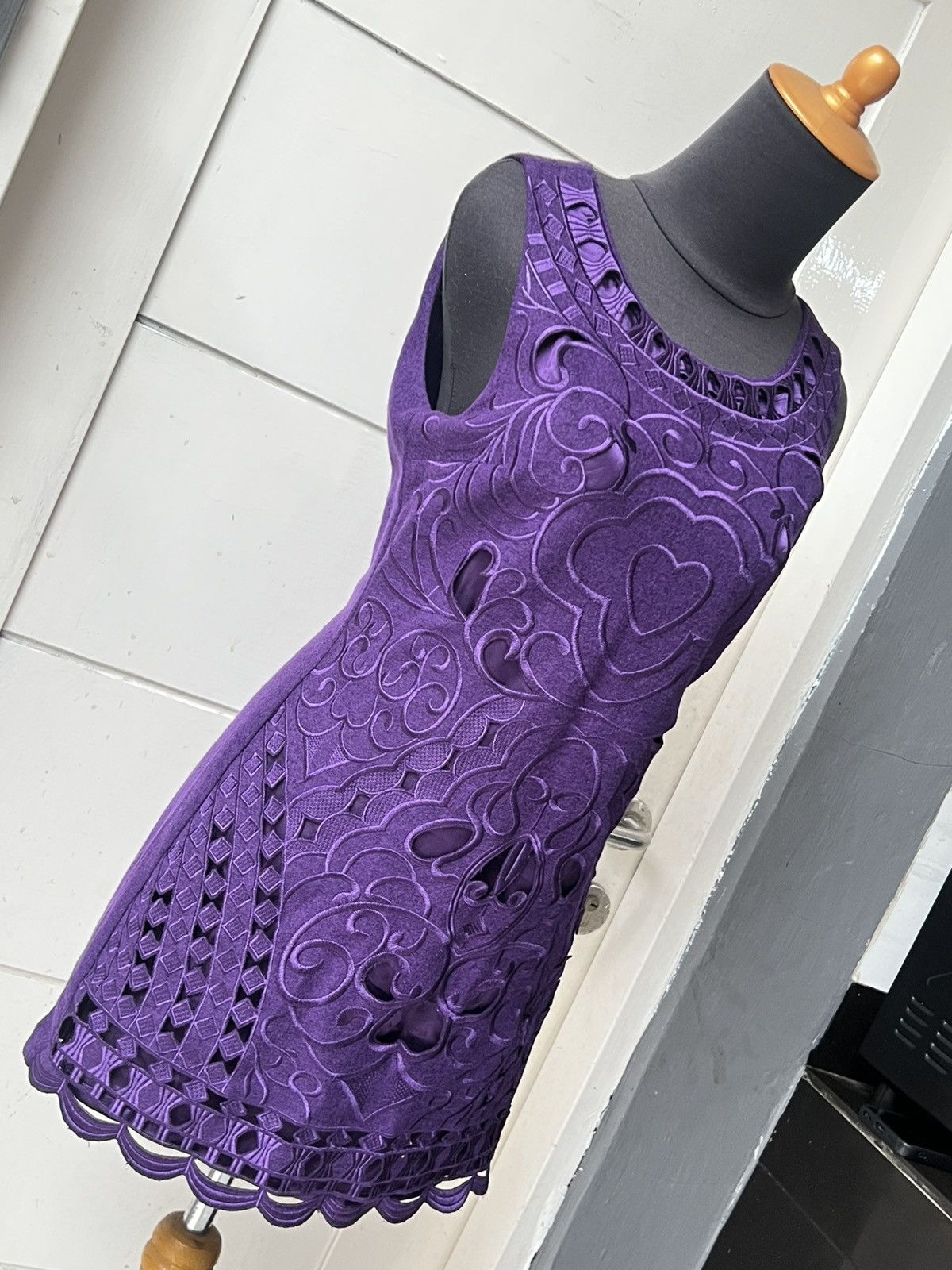 Bcbgmaxazria BCBG MAX AZRIA Purple Mini Dress Size XS / US 0-2 / IT 36-38 - 3 Thumbnail