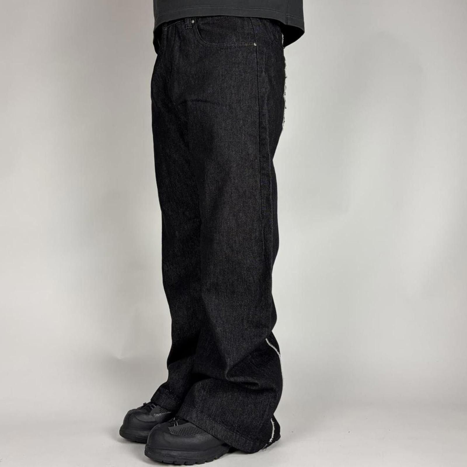 Other Wide Leg Dark Wash Raw Jeans Size US 34 / EU 50 - 5 Thumbnail