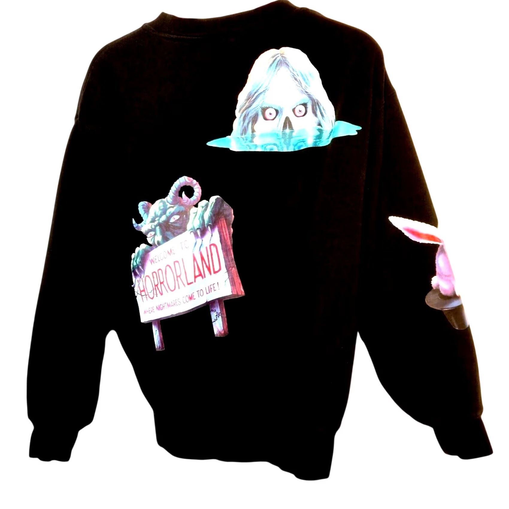 Vintage Dumbgood Graphic Sweatshirt Unisex XS - Horrorland Crewneck Size US XS / EU 42 / 0 - 2 Thumbnail