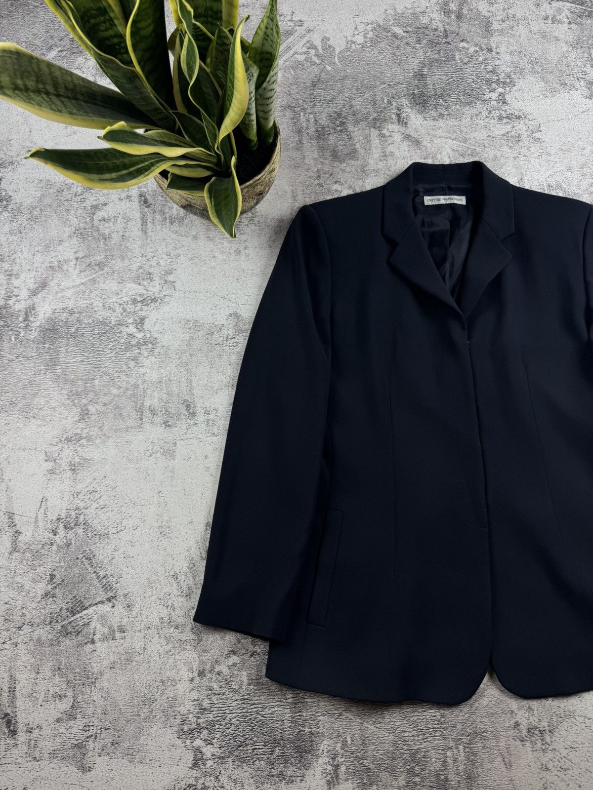 Emporio Armani Emporio Armani Women’s Blue 46 Dize Classic Vintage Luxury Blazer Coat Jacket Size L / US 10 / IT 46 - 2 Thumbnail