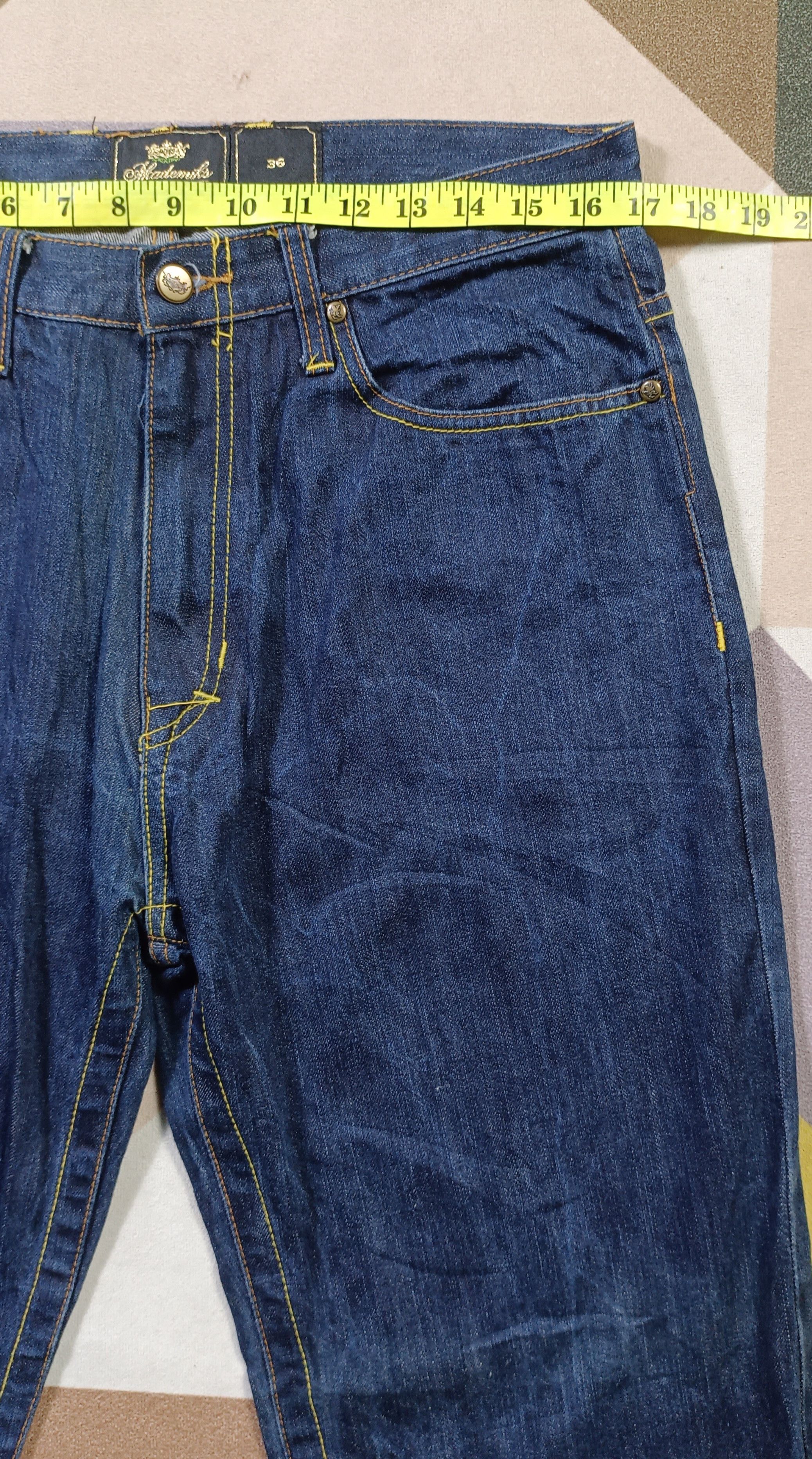 Akademiks × JNCO × Japanese Brand Akademiks Jeans Baggy Dark Wash Embroidered Pockets Hip Hop Size US 34 / EU 50 - 25 Thumbnail