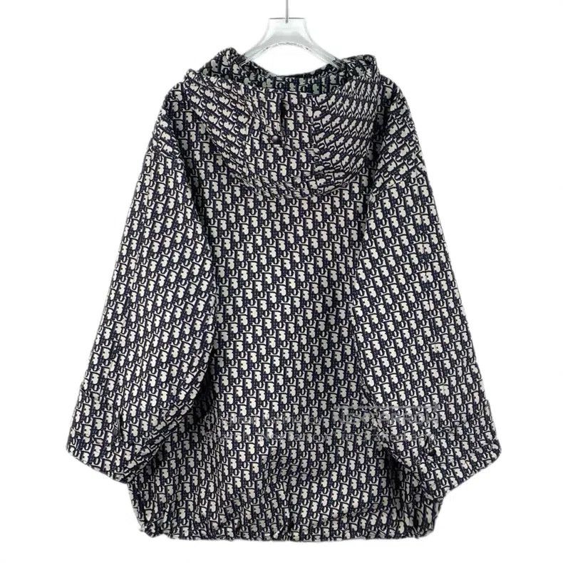 Dior Dior Navy blue logo jacquard full print semi-zipper hooded Size XS / US 0-2 / IT 36-38 - 2 Thumbnail