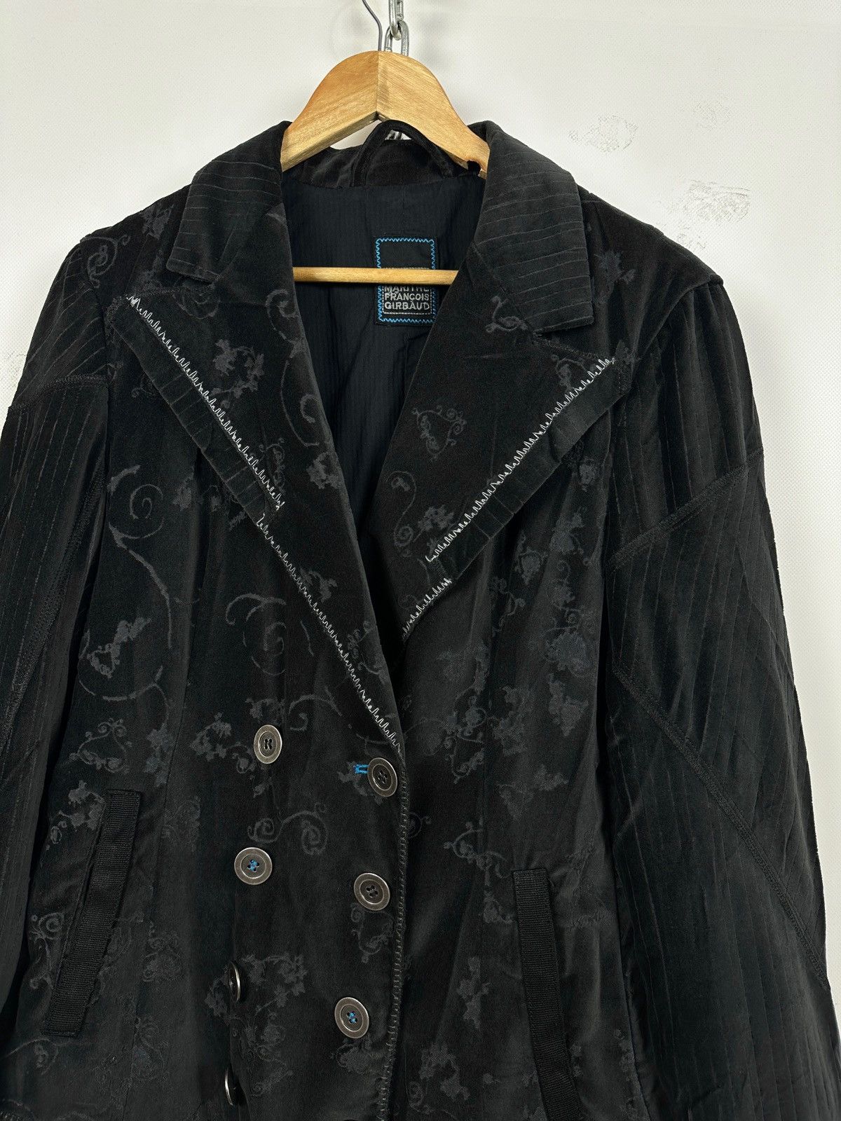 Marithe + Francois Girbaud Marithe Francois Girbaud Jacquard Double Breasted Coat Size L / US 10 / IT 46 - 8 Thumbnail
