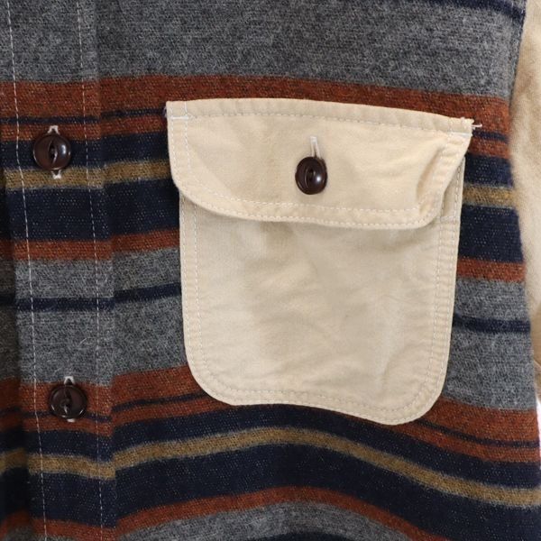 Comme des Garcons Comme des Garcons Homme 2013 Wool Blend Striped Shirt Size US S / EU 44-46 / 1 - 6 Thumbnail