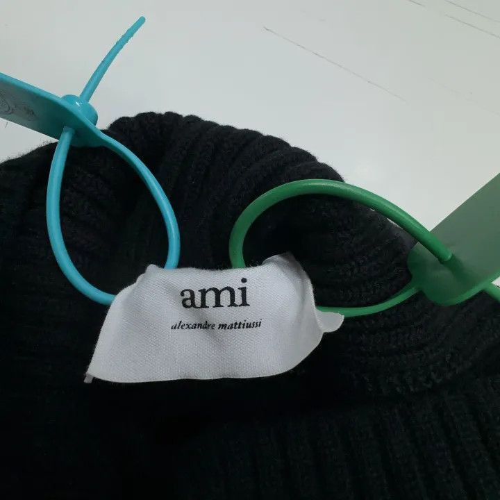 AMI Amiparis Red Heart Pattern Knit Sweater -2507 Size US M / EU 48-50 / 2 - 2 Thumbnail
