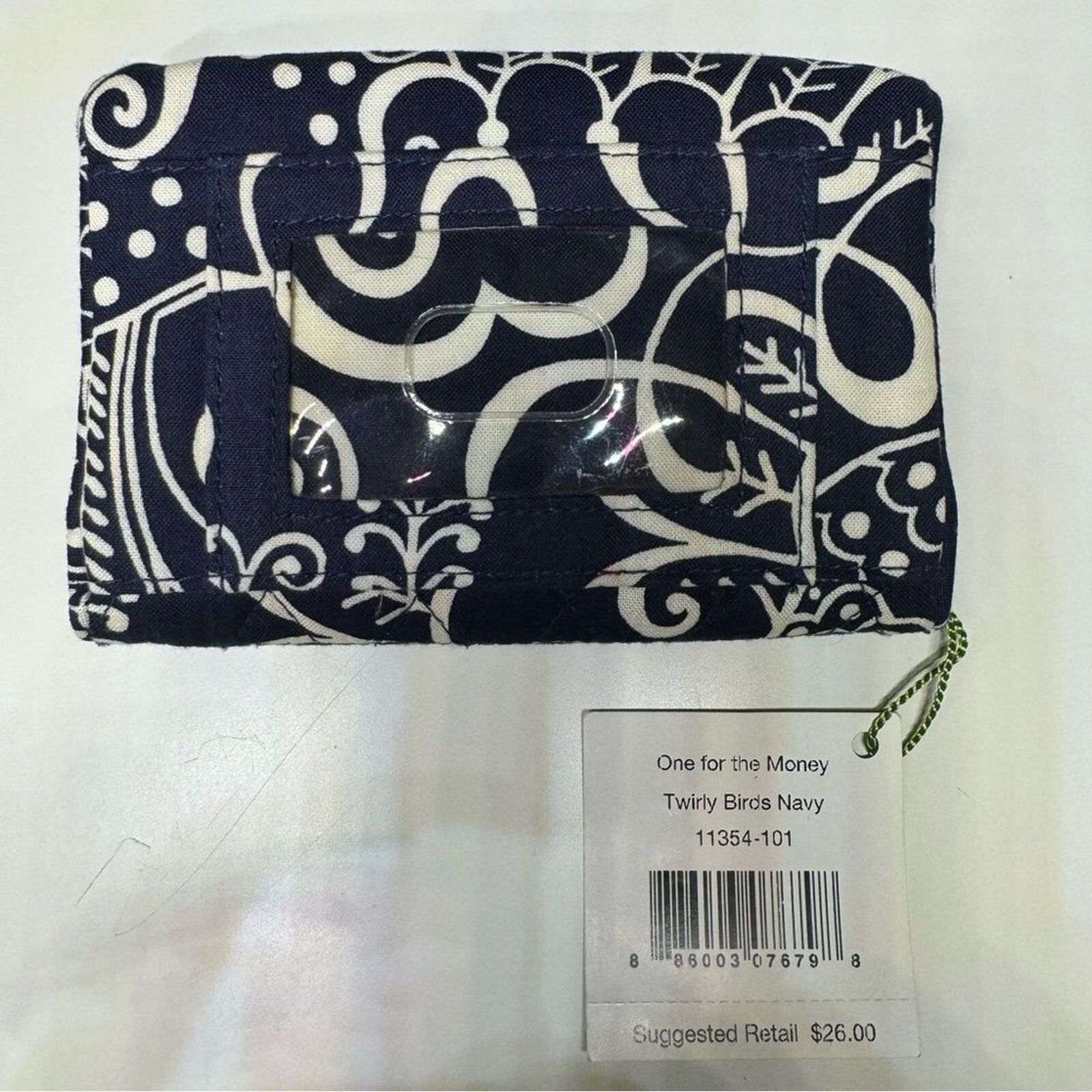 Vera Bradley Vera Bradley One for the Money Wallet Twirly Birds Navy Ret Size ONE SIZE - 1 Thumbnail