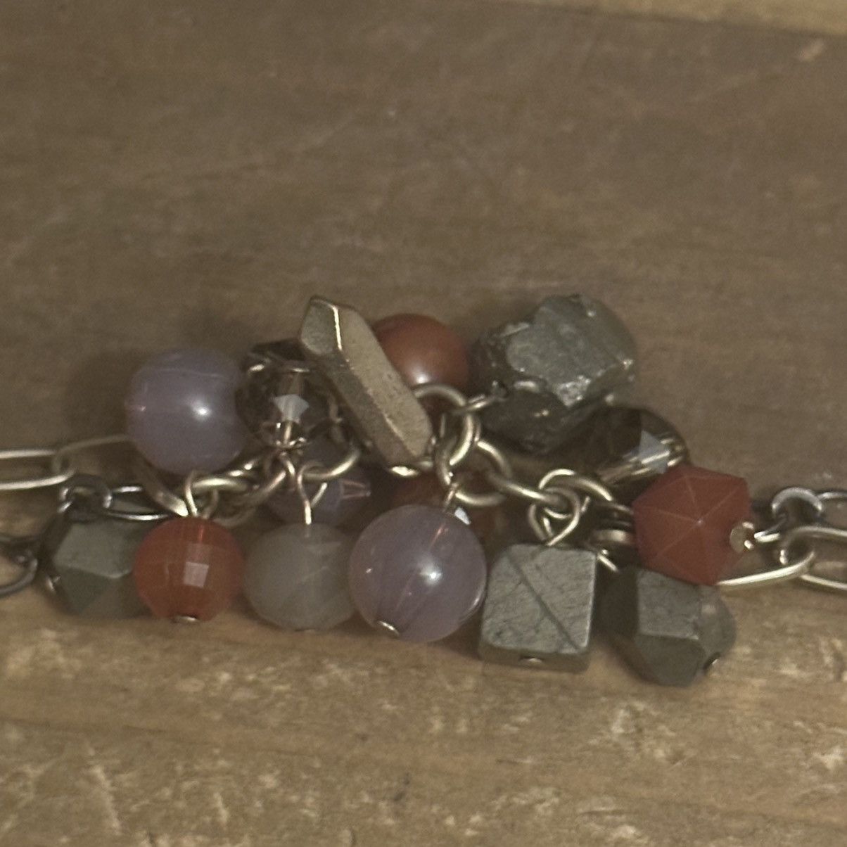 Other Long double chain sectioned cluster bead necklace Size ONE SIZE - 4 Thumbnail