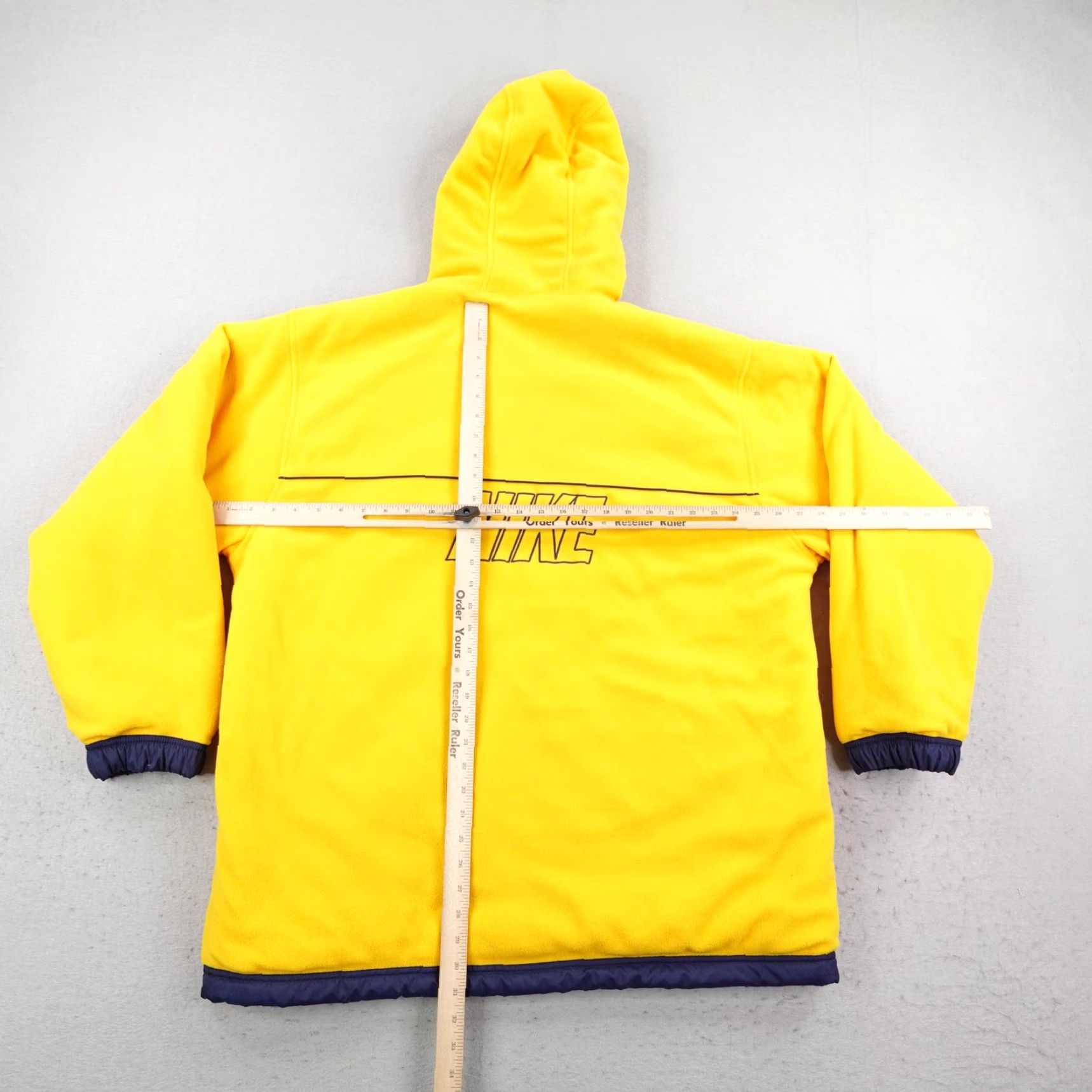 Nike VINTAGE Nike Jacket L Parka Reversible Hooded Windbreaker Fleece Blue Yellow Size US L / EU 52-54 / 3 - 6 Thumbnail
