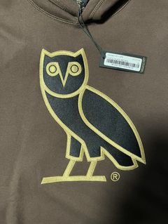 Pre-owned Ovo X Toronto Maple Leafs Og Owl Hoodie Black Navy Blue October's  Very Own Drake