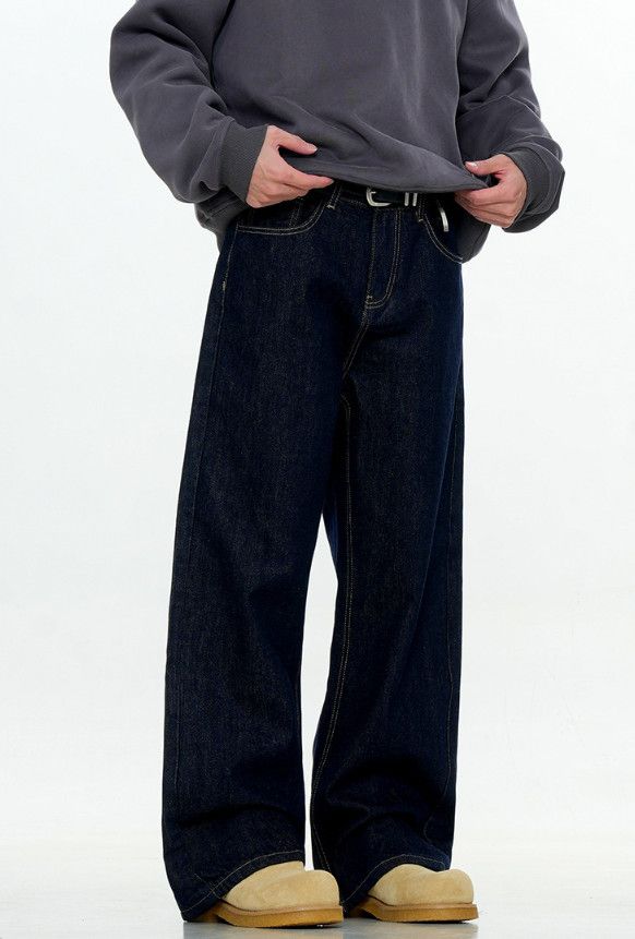 Jean American men's retro simple loose casual jeans Size US 32 / EU 48 - 3 Thumbnail