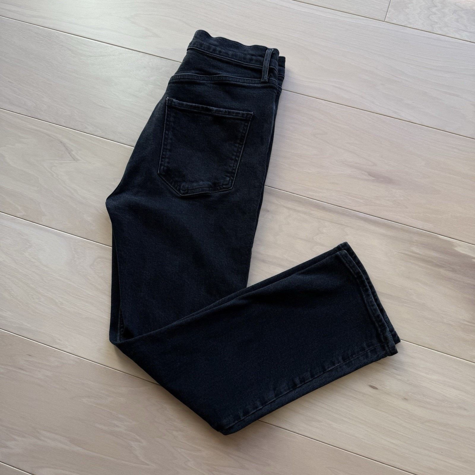 Agolde Agolde Riley Crop Jeans Women's 28 Black High Rise Glam Boho Size 28" / US 6 / IT 42 - 9 Thumbnail